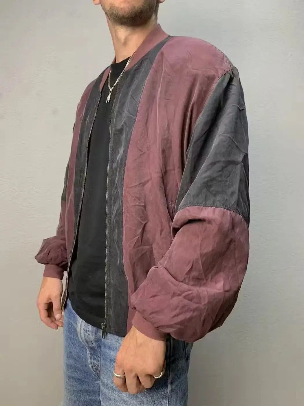 Japanese Brand Vintage Bombers SILK 100% OVERPRINT BOMBERS japanese Style Size US M / EU 48-50 / 2 - 1 Thumbnail
