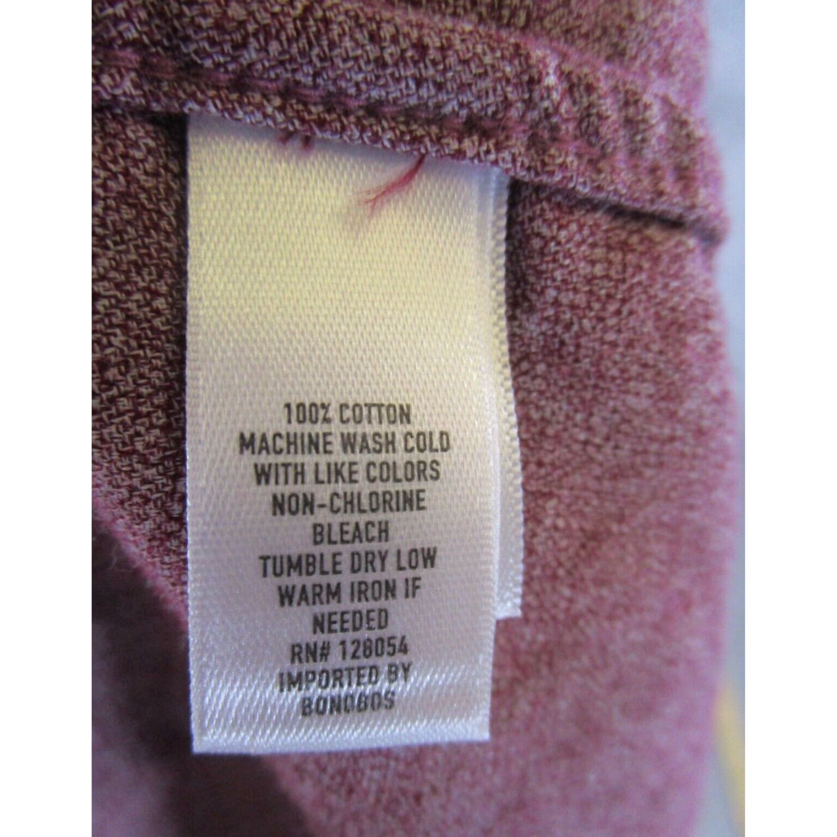 Bonobos Mens Slim Red Cotton Shirt Large Bonobos Size US L / EU 52-54 / 3 - 8 Thumbnail