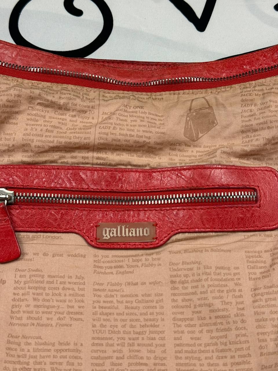 John Galliano Vintage John Galliano Luxury rare red Leather bag Size ONE SIZE - 11 Thumbnail