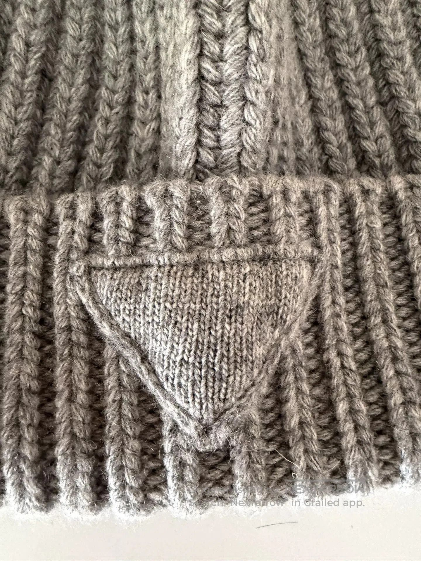 Prada Prada Gray Wool Knit Hat. Size ONE SIZE - 3 Thumbnail