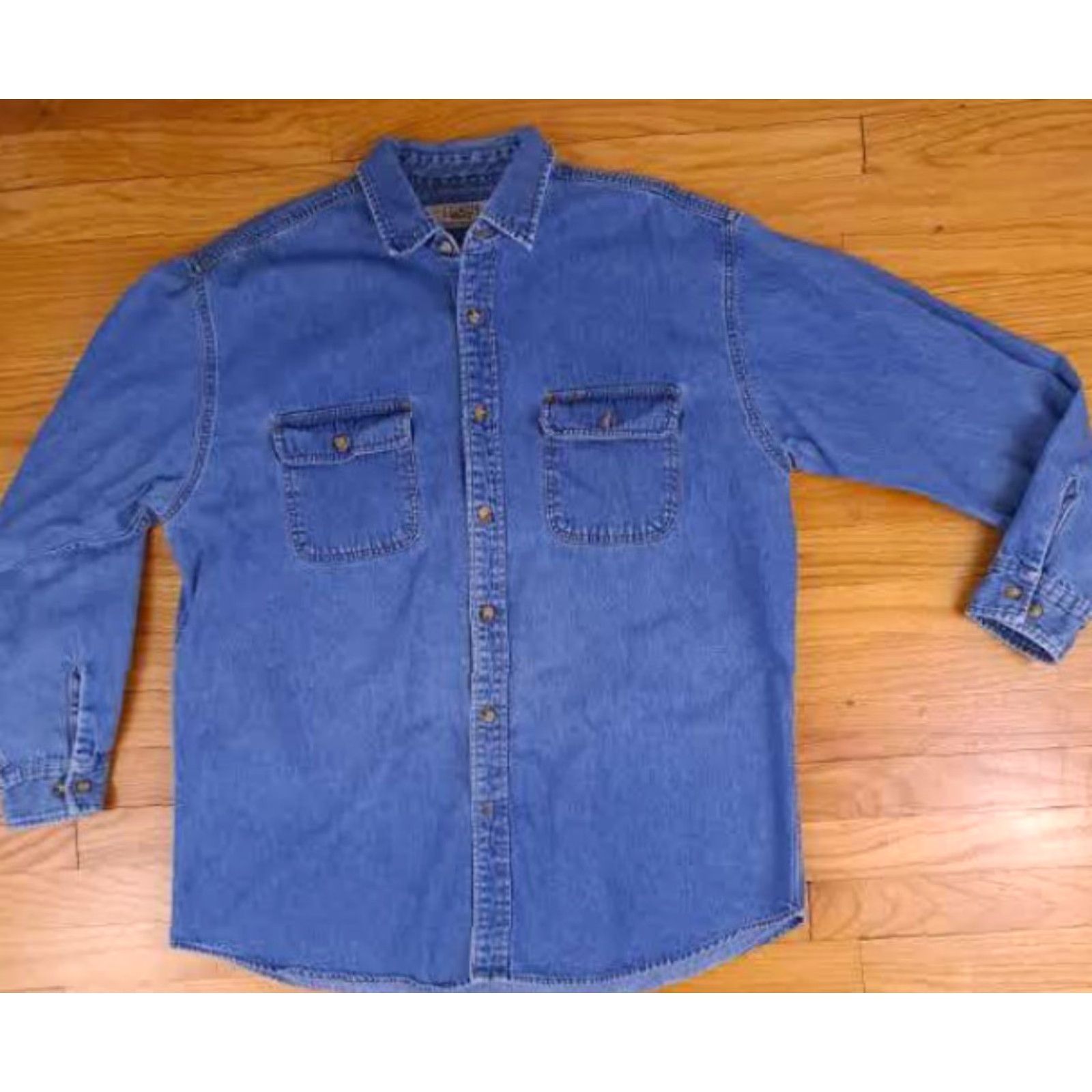 Vintage VINTAGE Big Mac Shirt Denim Western Button-Up Long Sleeve XL Blue Cotton Regular Men's Size US XL / EU 56 / 4 - 2 Thumbnail
