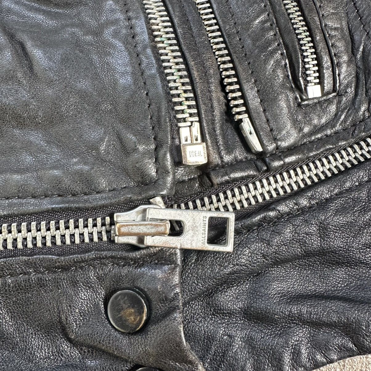 Allsaints Vintage AllSaints Leather Jacket Biker very Rare Women Size S / US 4 / IT 40 - 10 Thumbnail