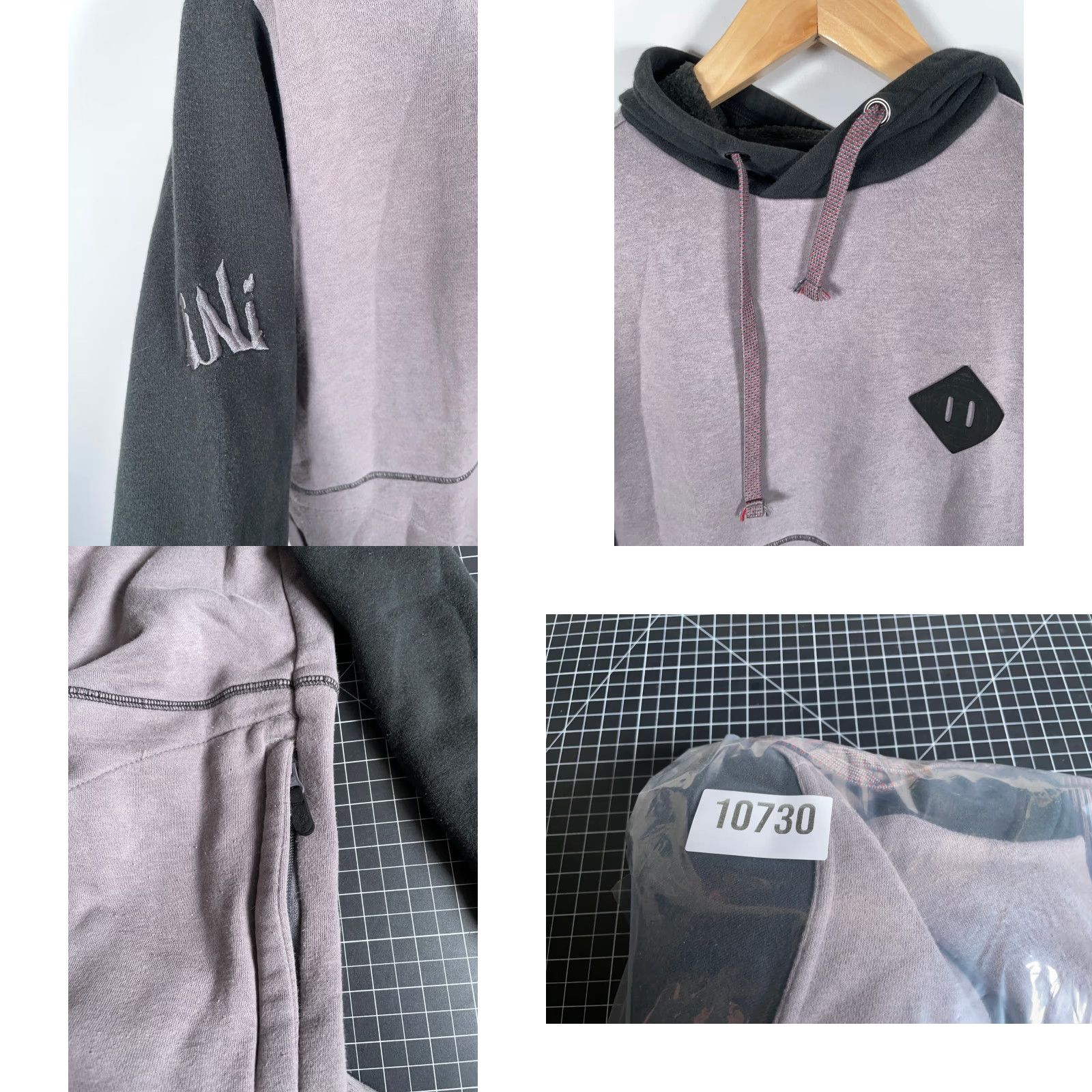 Vintage iNi Cooperative Hoodie Men Medium Gray Black Snowboarding Pullover Sweatshirt Size US M / EU 48-50 / 2 - 9 Thumbnail