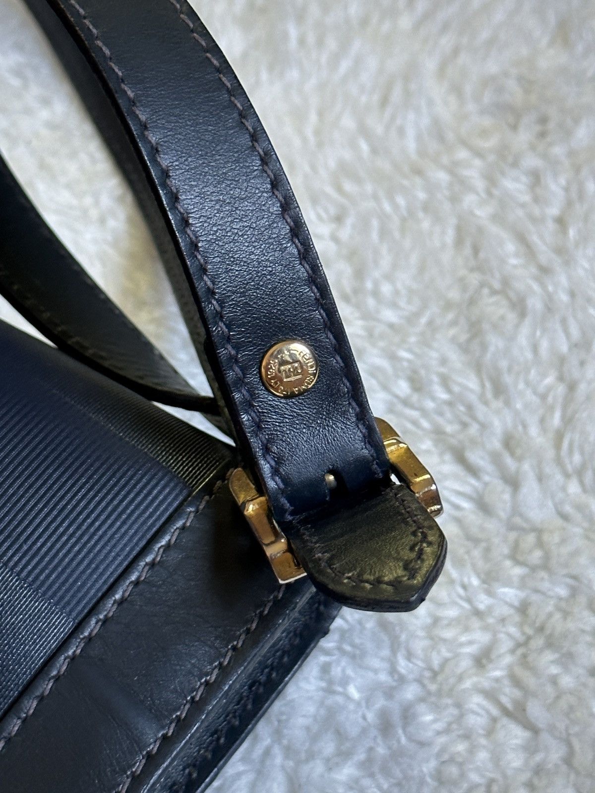 Fendi Vintage Fendi Pequin Striped Shoulder Bag Authentic Italy Size ONE SIZE - 16 Thumbnail