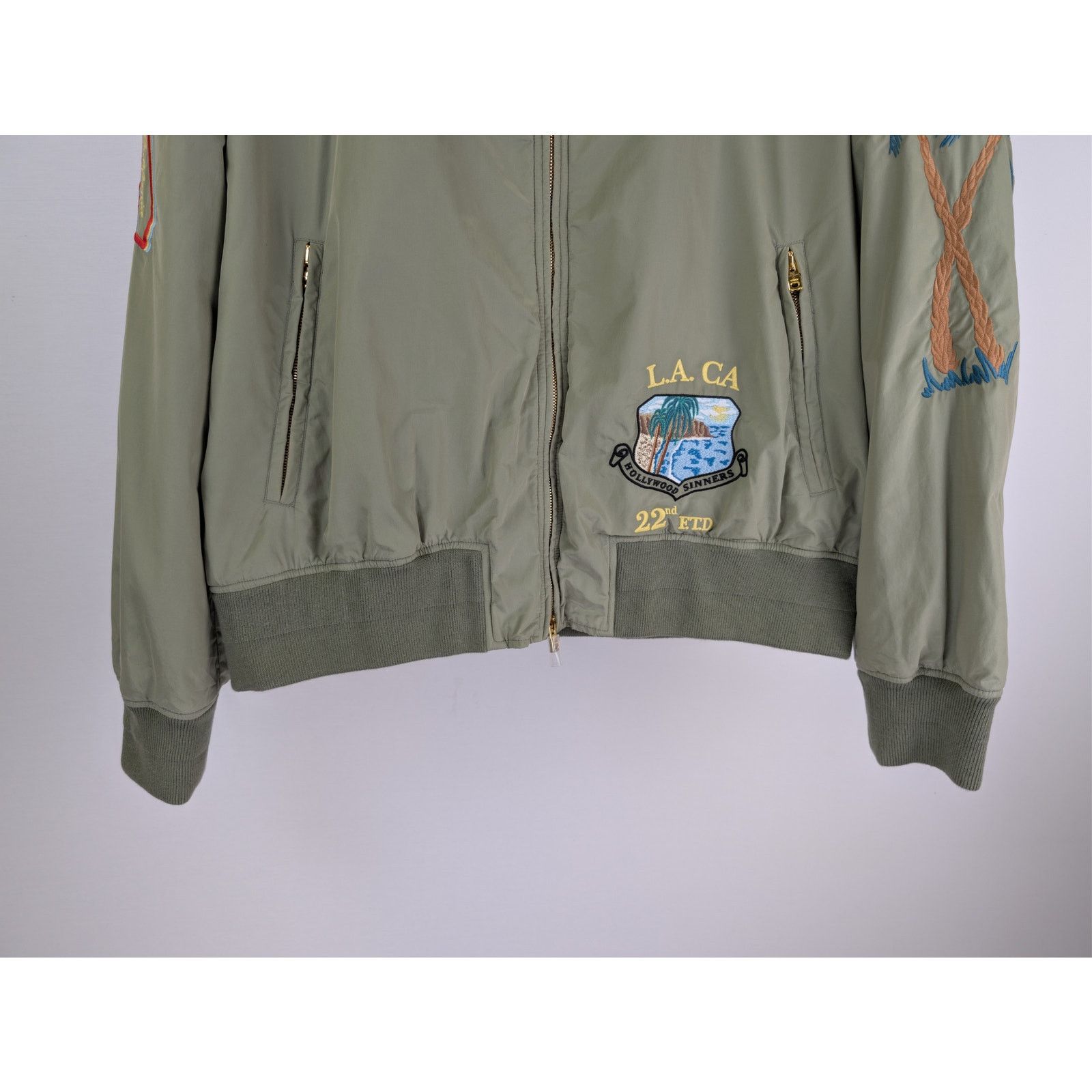 Amiri o1rshd1 Amiri Sinners Bomber Jacket in Olive Size US L / EU 52-54 / 3 - 4 Thumbnail