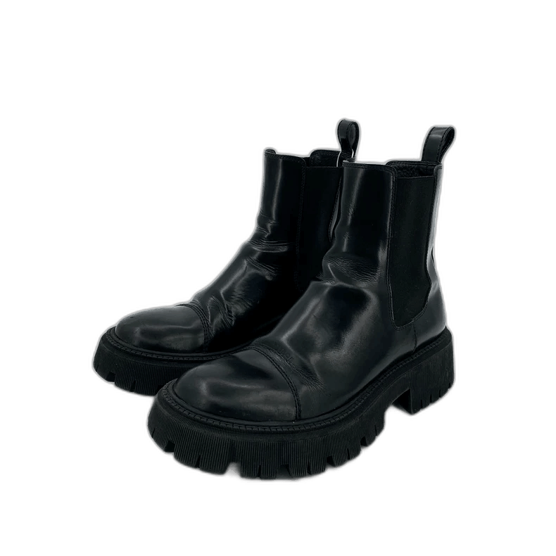 Balenciaga Balenciaga Black Distressed Leather Harness-strap