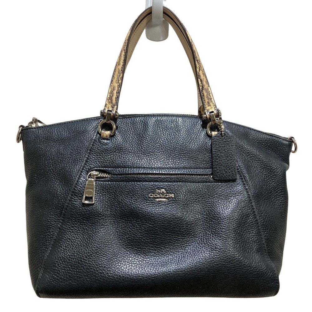 Coach Coach Prairie Satchel Python Tote Bag Handbag Leather Tote Bag F88561 Duty Free For Usa in Black, Women's