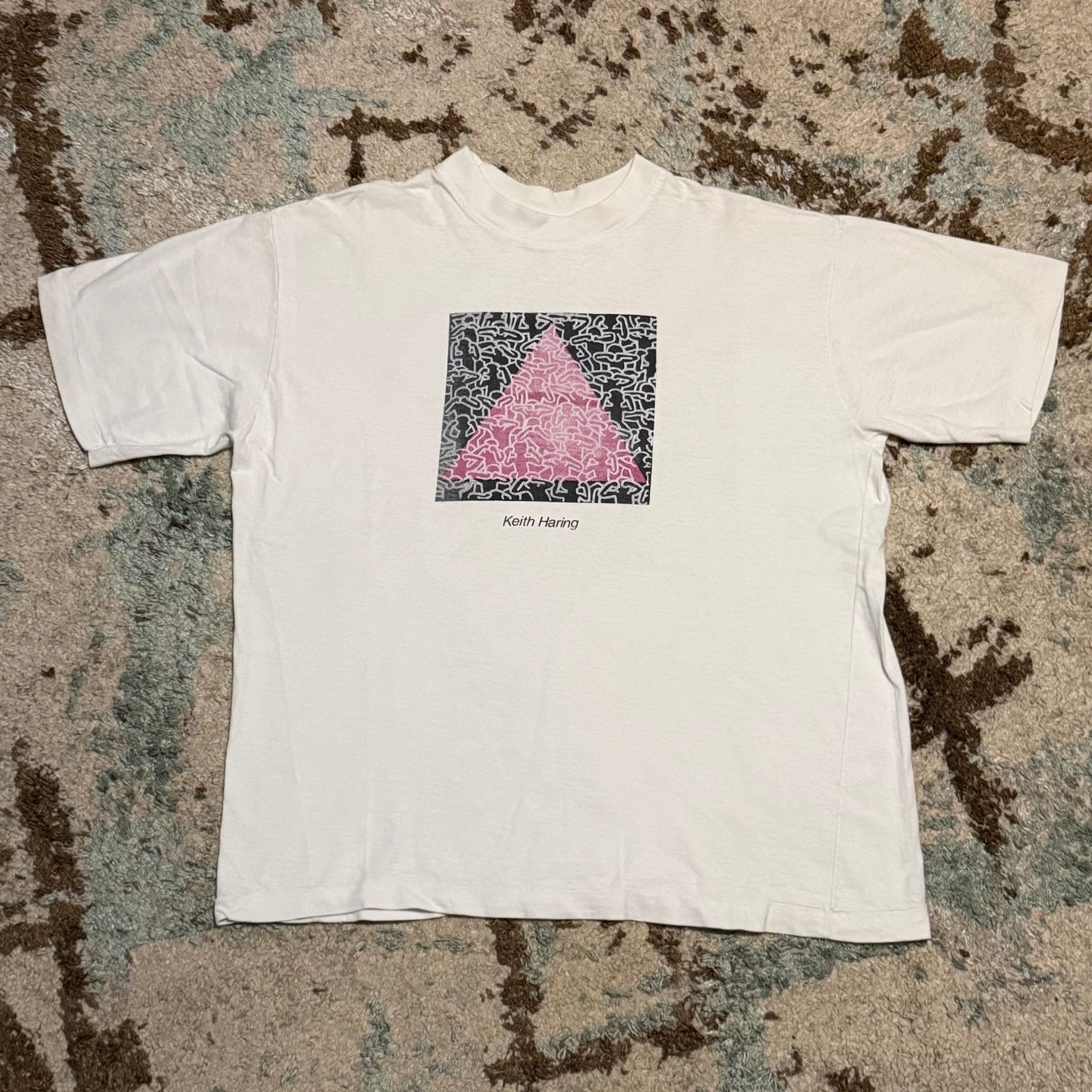 Keith Haring × Vintage Vintage 80s 90s Keith Haring Silence = Death Shirt Large Size US L / EU 52-54 / 3 - 2 Thumbnail