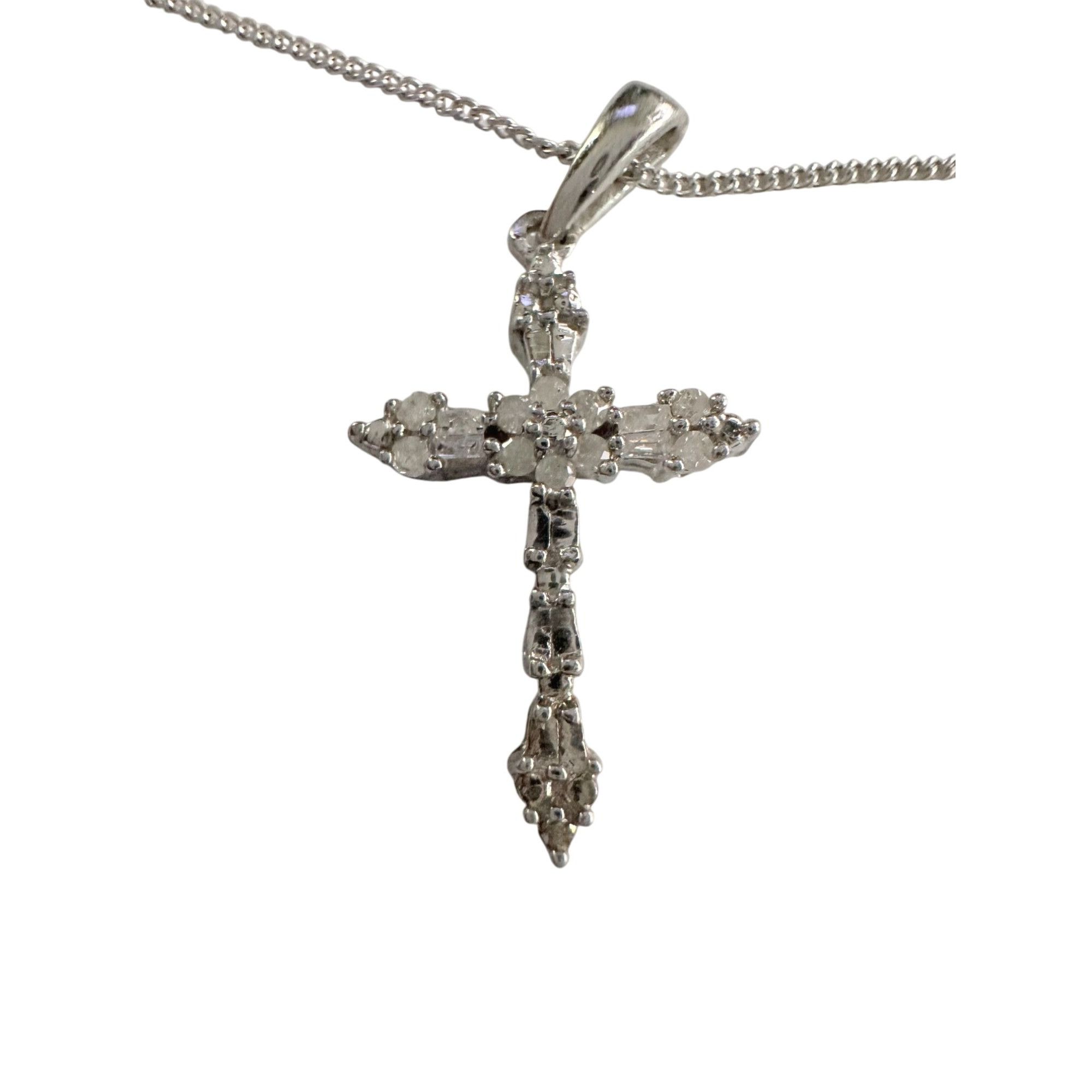 Other Sterling Silver Cross Necklace 20" Chain - Intricate Detaili Size ONE SIZE - 9 Thumbnail