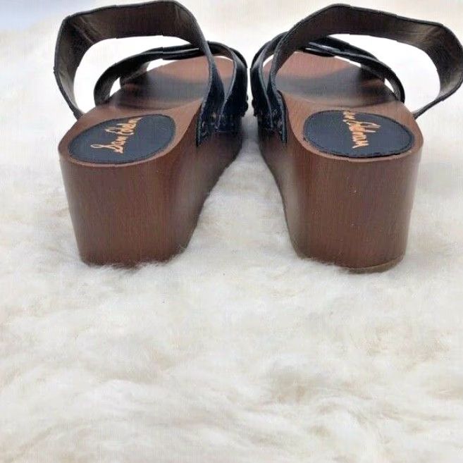 Sam Edelman SAM EDELMAN BANE WEDGE PLATFORM SANDALS MULES STRAPPY OPEN TOE BLACK SIZE 9.5 WOMENS Size US 9.5 / IT 39.5 - 6 Thumbnail