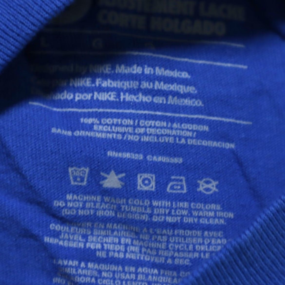 Nike Nike Large Spell Out Solid T-Shirt Blue Men's L Size US L / EU 52-54 / 3 - 6 Thumbnail