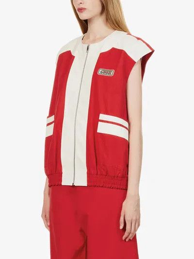 Gucci o1y0925 Crewneck Vest in Red/White Size XXS / US 00 / IT 34 - 2 Thumbnail