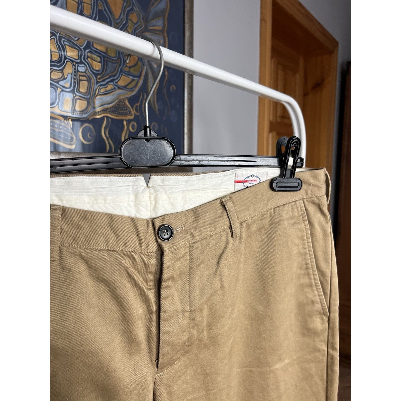 Prada Prada Milano Beige Tab Straight Chino Pants Size 54 Size US 38 / EU 54 - 6 Thumbnail