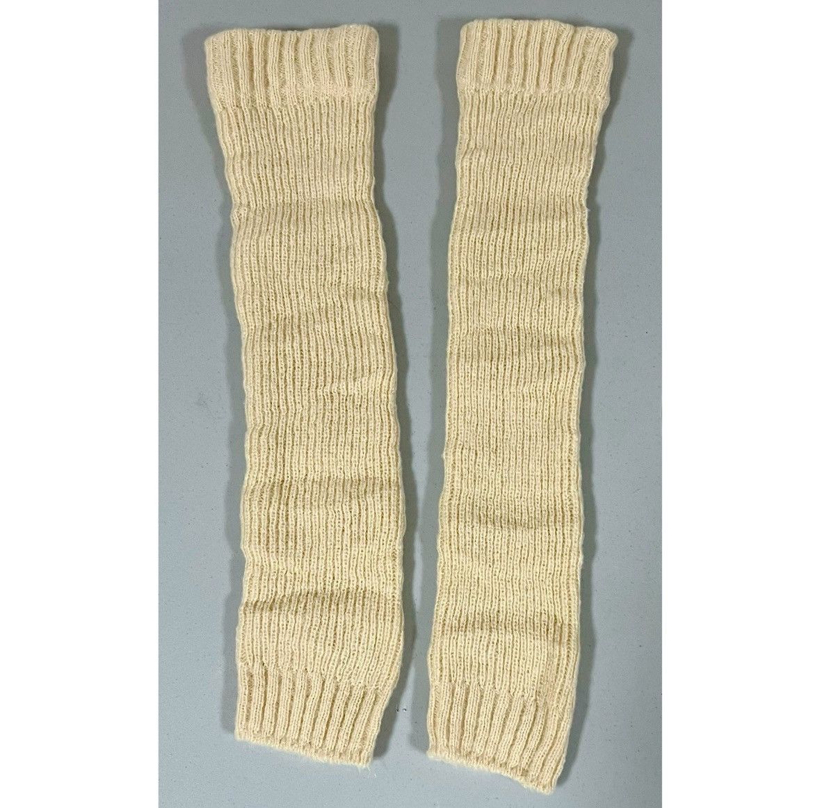 Vintage Tan Beige Nude Knit Leg Warmers ✨ #winter #knit #legwarmers Size ONE SIZE - 4 Thumbnail