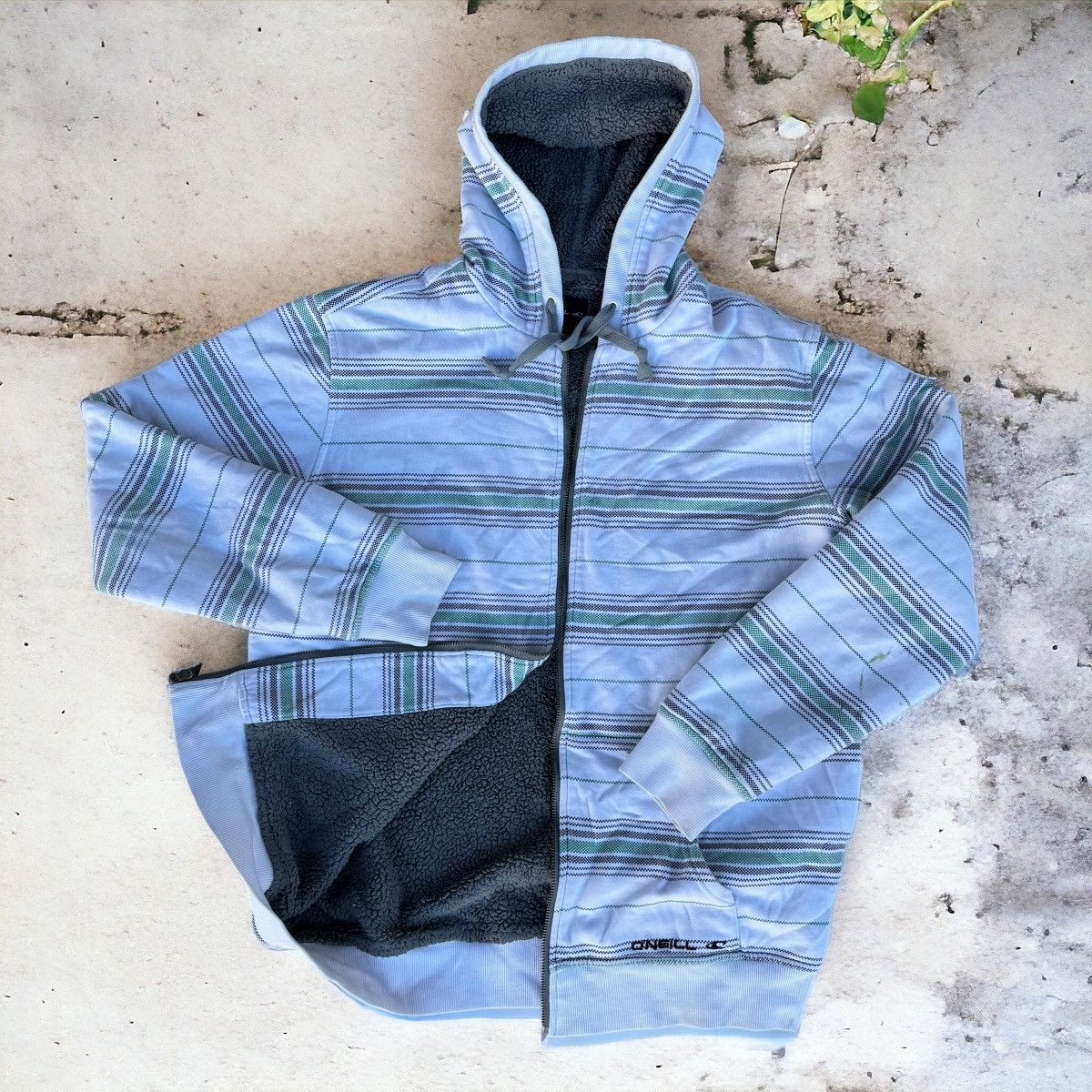 O'Neill × Quiksilver × Vintage Sherpa Lined O’Neill Y2K Heavyweight Zip Up Fleece Hoodie Size US XL / EU 56 / 4 - 2 Thumbnail
