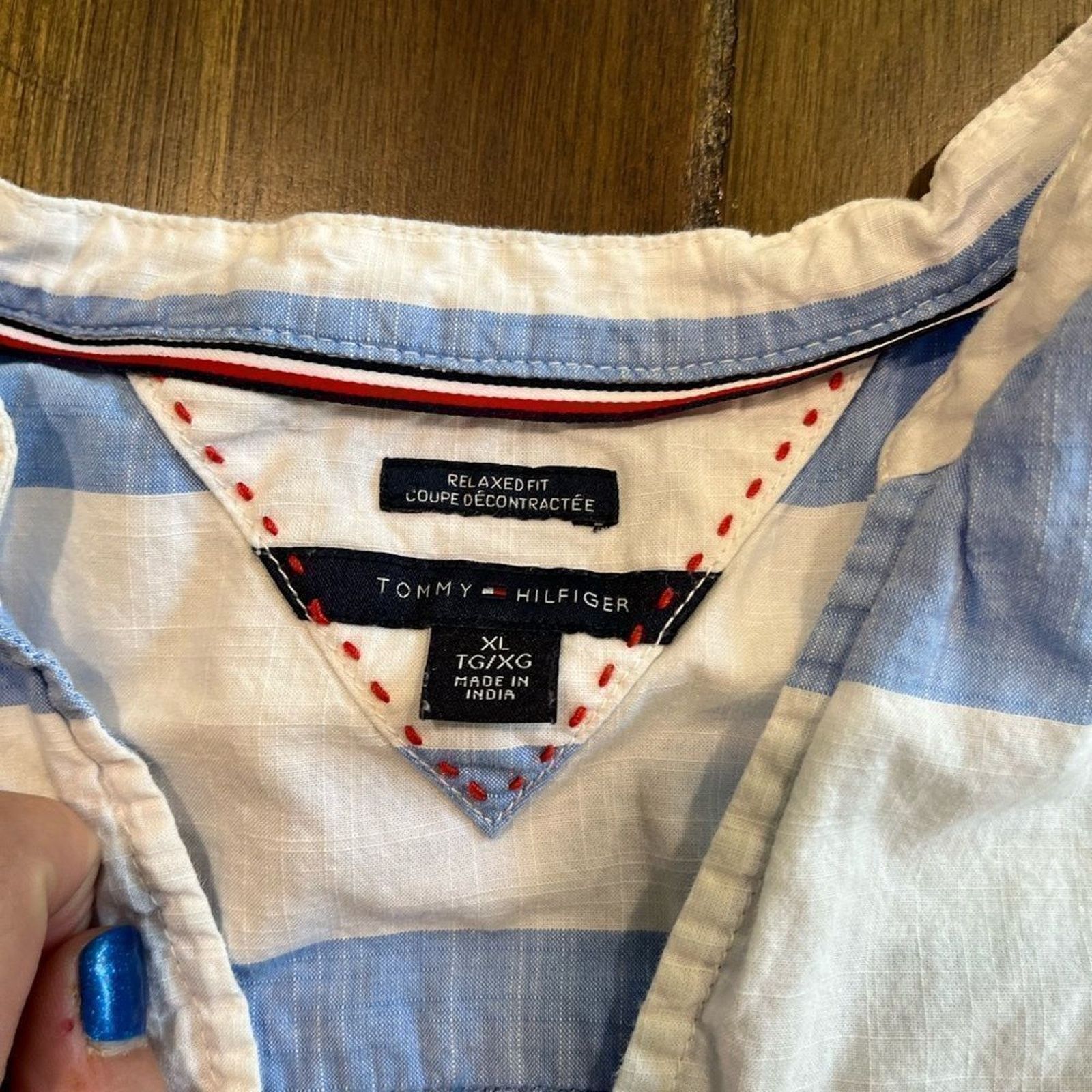 Tommy Hilfiger Tommy Hilfiger Relaxed Fit Wide Striped Top, Women's Size XL Size XL / US 12-14 / IT 48-50 - 7 Thumbnail