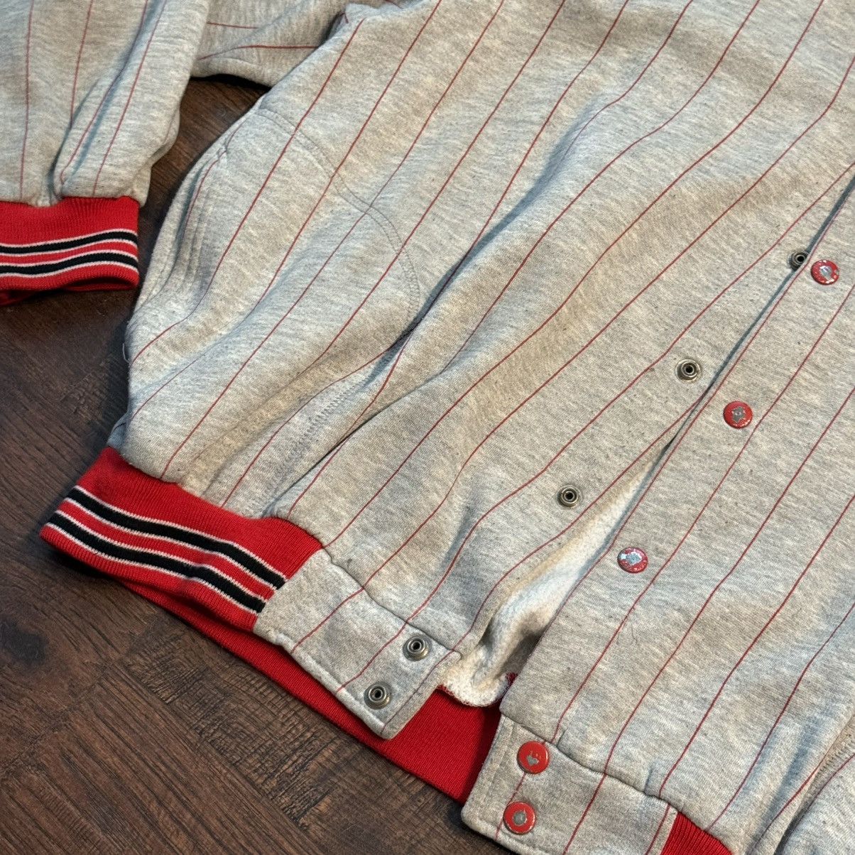 Other Vintage Chicago Bulls Baseball Pinstripe Snap Jacket (80s) Size US XL / EU 56 / 4 - 6 Thumbnail
