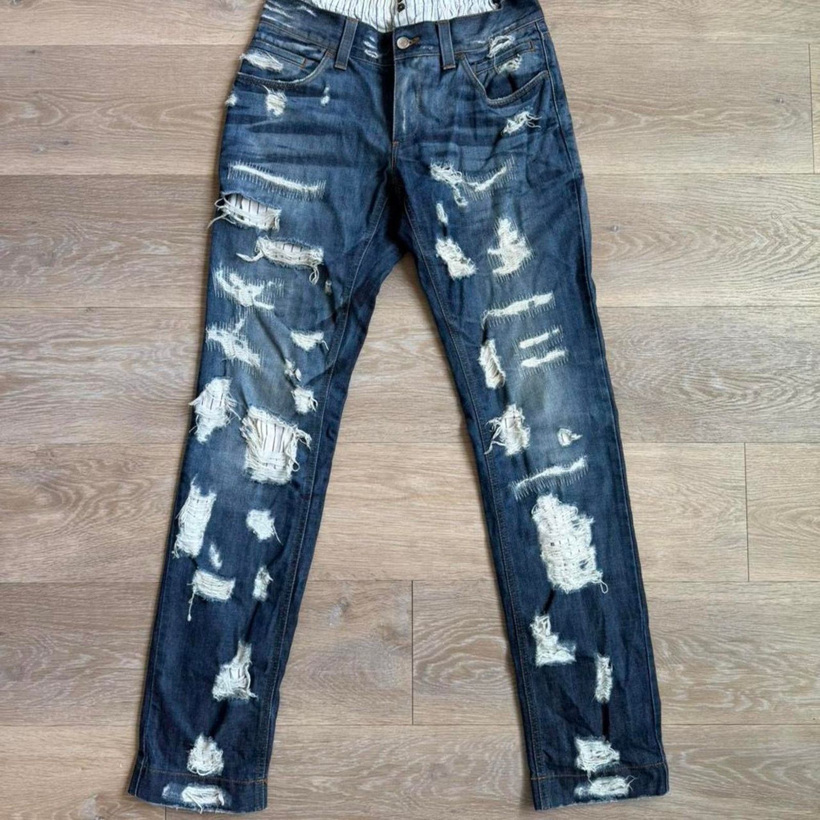 Dolce & Gabbana Dolce & Gabbana Denim Jeans Layered Boxer Pants RARE Y2K Size US 30 / EU 46 - 1 Thumbnail