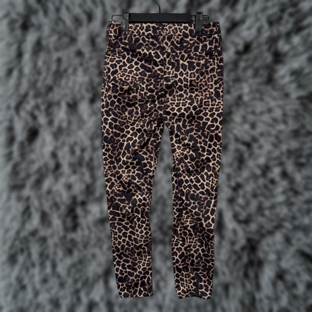 7 For All Mankind Jen7 Jeans Sz 4 Leopard Print Ankle Skinny Mob Wife Y2K Edgy Rock Chic Statement Pants Women Regular Size 4 Brown Lion Print 7 For All Mankind Size 27" / US 4 / IT 40 - 1 Thumbnail