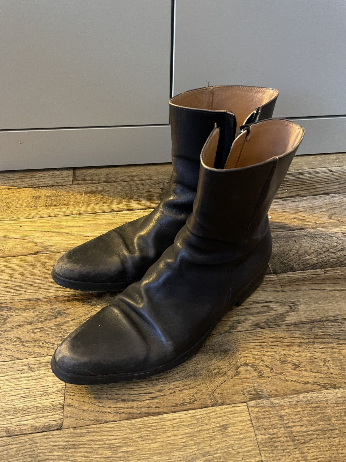 jil sander leather chelsea boots