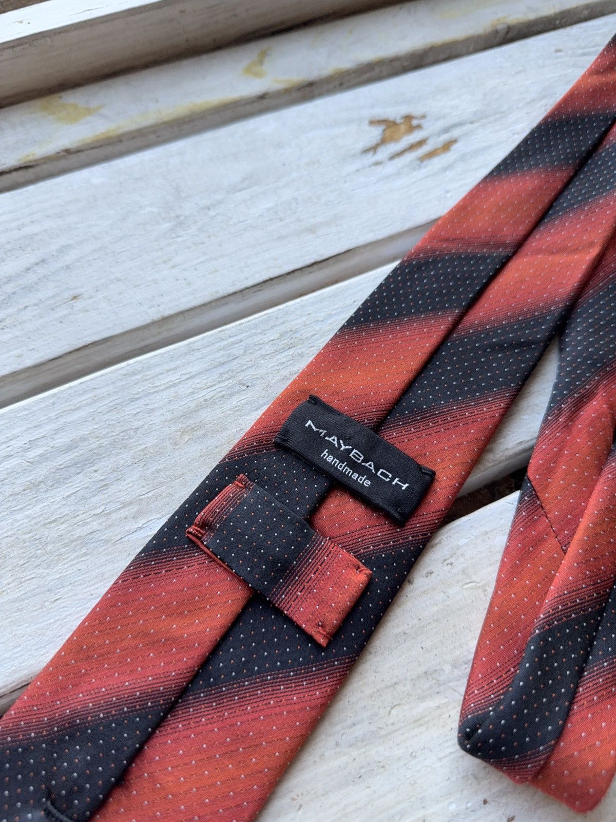 Mercedes-Benz Maybach Designer Tie – Luxury Striped Menswear Accessory Size ONE SIZE - 10 Thumbnail
