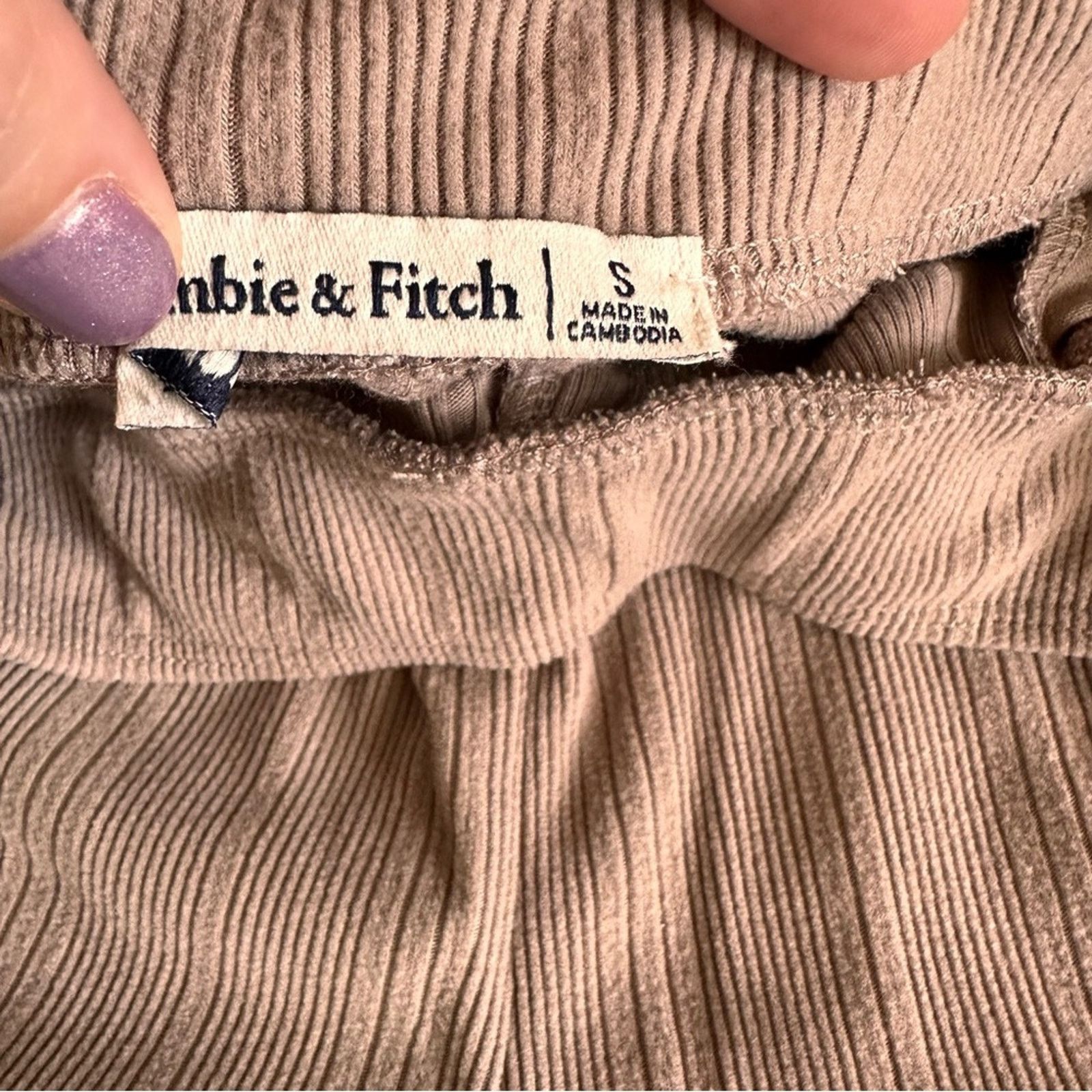 Abercrombie & Fitch Abercrombie & Fitch Wide Leg Lounge Pant – Taupe – Size S Size 26" / US 2 / IT 38 - 6 Thumbnail
