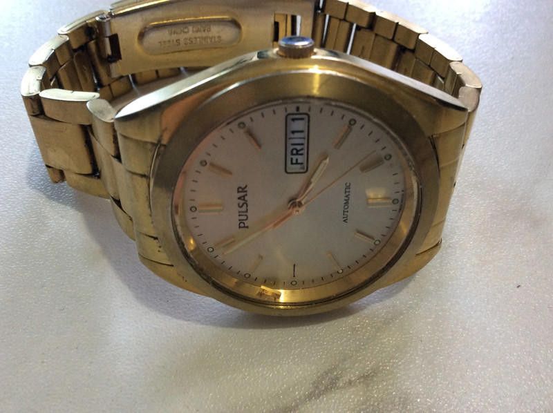 Pulsar Pulsar gold dial stainless steel bracelet watch Size ONE SIZE - 3 Thumbnail