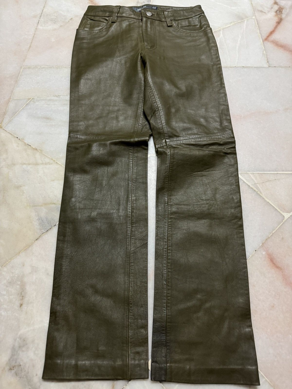 Gap 💥VINTAGE 2000s GAP BOOTCUT LEATHER KANYE WEST Size US 26 / EU 42 - 16 Thumbnail