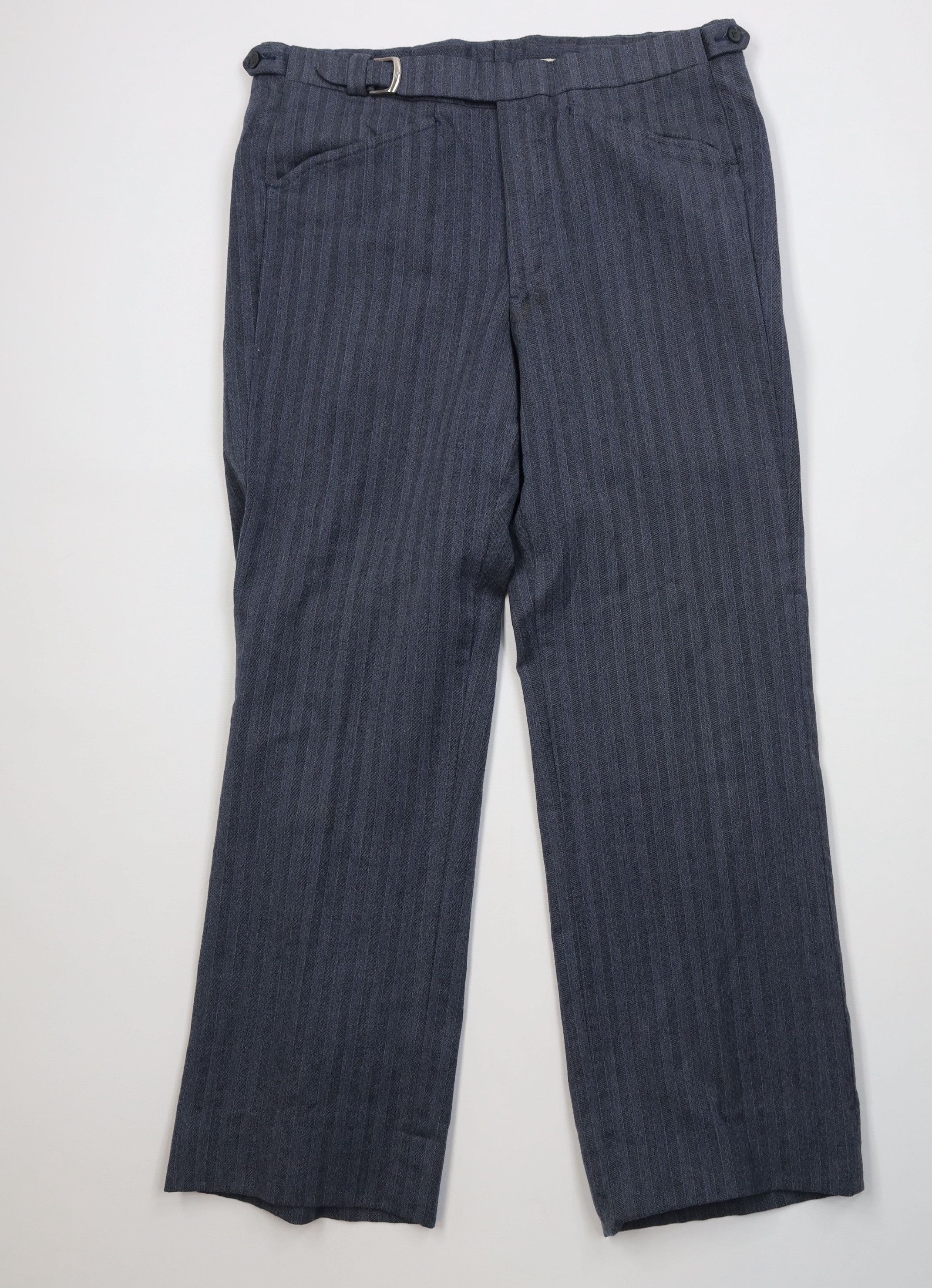 Vintage Vintage 60s Herringbone Buckle Wide Leg Chino Pants USA Size US 32 / EU 48 - 1 Thumbnail