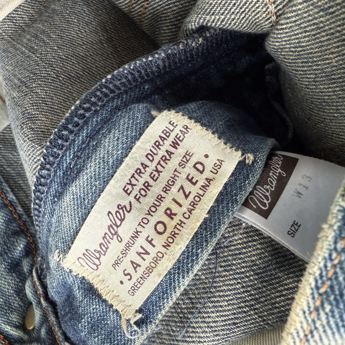 Jean VINTAGE WRANGLER STRAIGHT FADED RUSTY JEAN DENIM PANTS Size US 31 - 14 Thumbnail