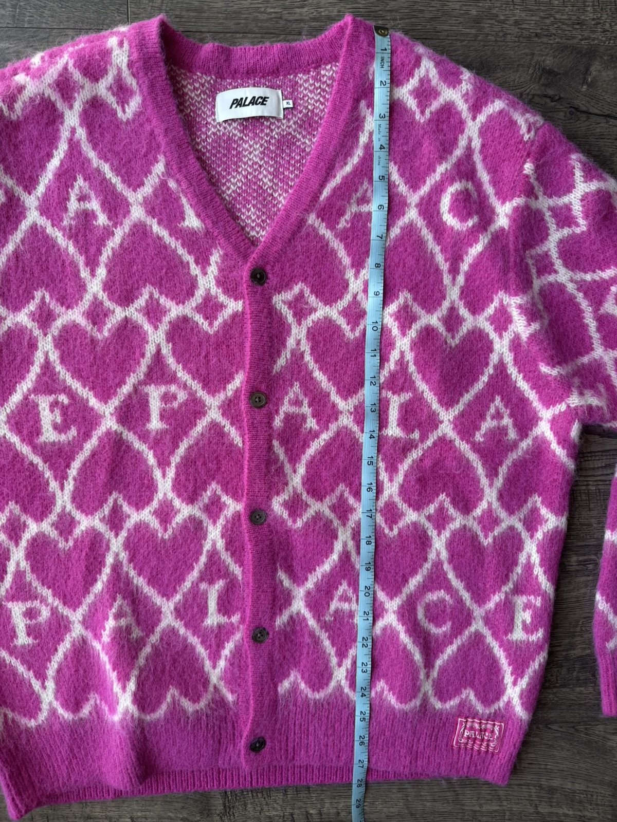 Palace Palace Hairy Heart Knit Cardigan Size US XL / EU 56 / 4 - 11 Thumbnail