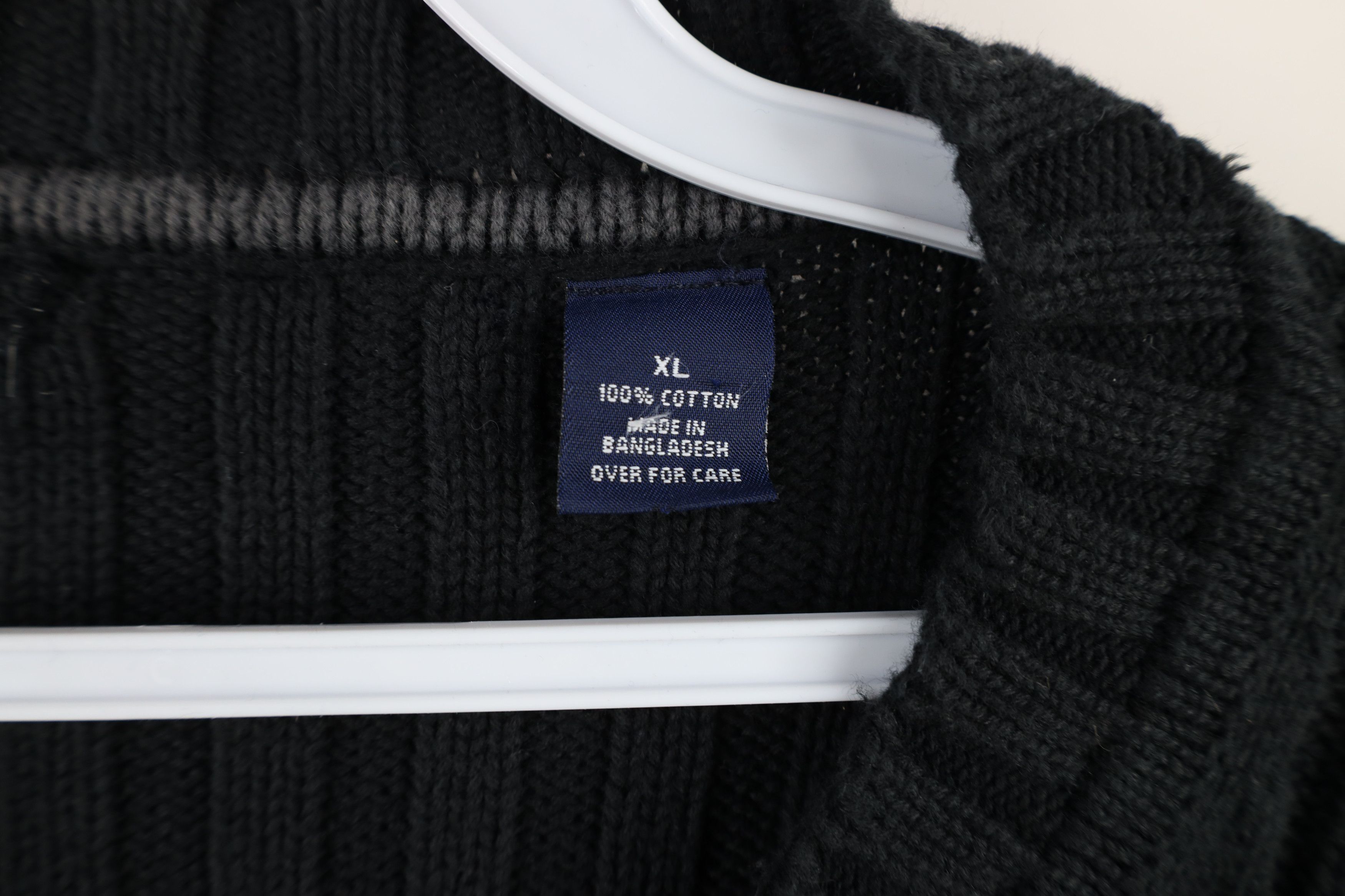 Vintage Vintage 90s Streetwear Heavyweight Ribbed Knit Sweater Black Size US XL / EU 56 / 4 - 4 Thumbnail