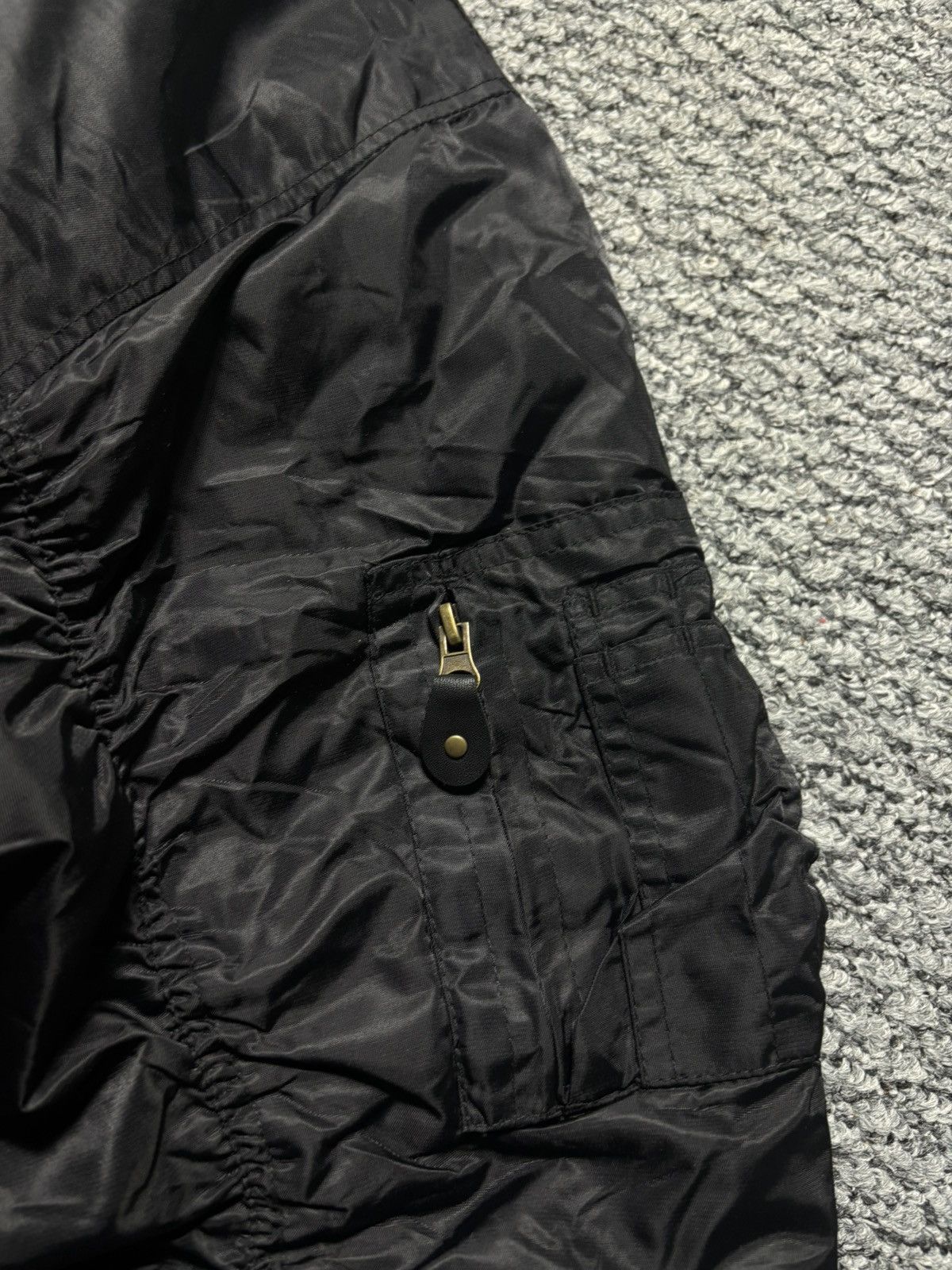 Japanese Brand Vintage Ma-1 Style Nylon Bomber Jacket Fur Collar Size US XL / EU 56 / 4 - 5 Thumbnail