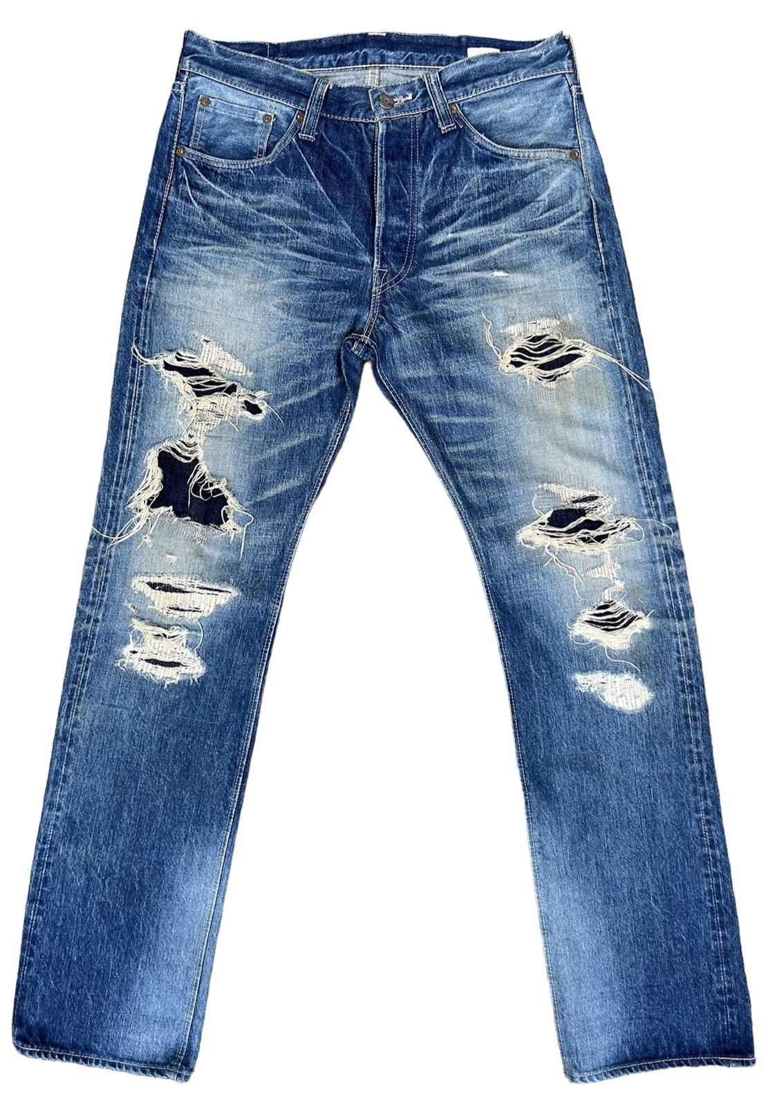 Sugar Cane Vintage Sugar Cane Japan Distress Mud Denim Selvedge Jeans Size US 30 / EU 46 - 1 Thumbnail