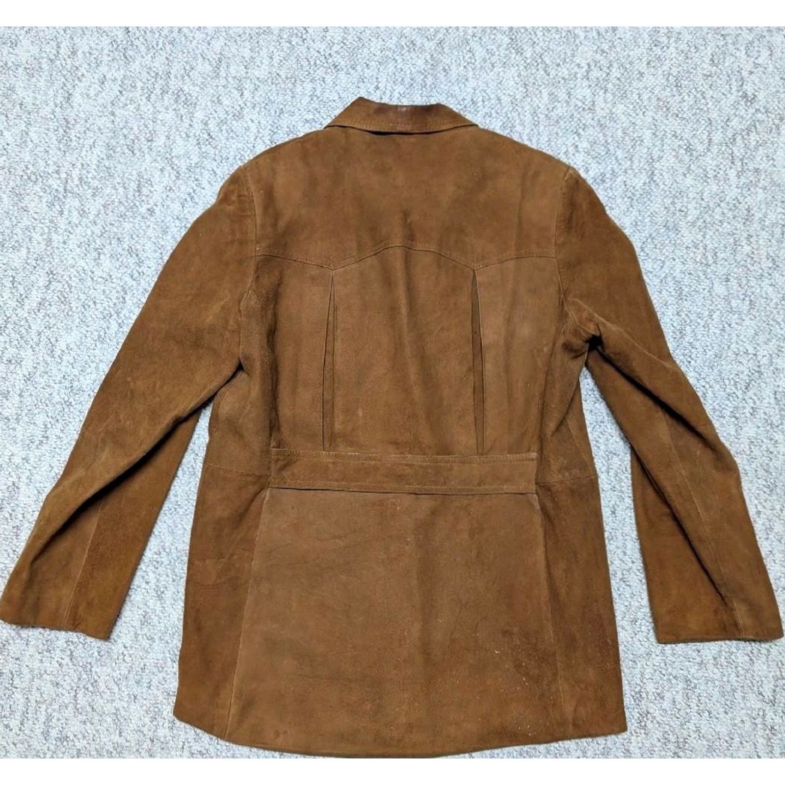 Vintage VINTAGE Cortefiel Jacket Mens Suede Leather 38 Brown NORFOLK Safari Western 90s Retail Size US S / EU 44-46 / 1 - 2 Thumbnail