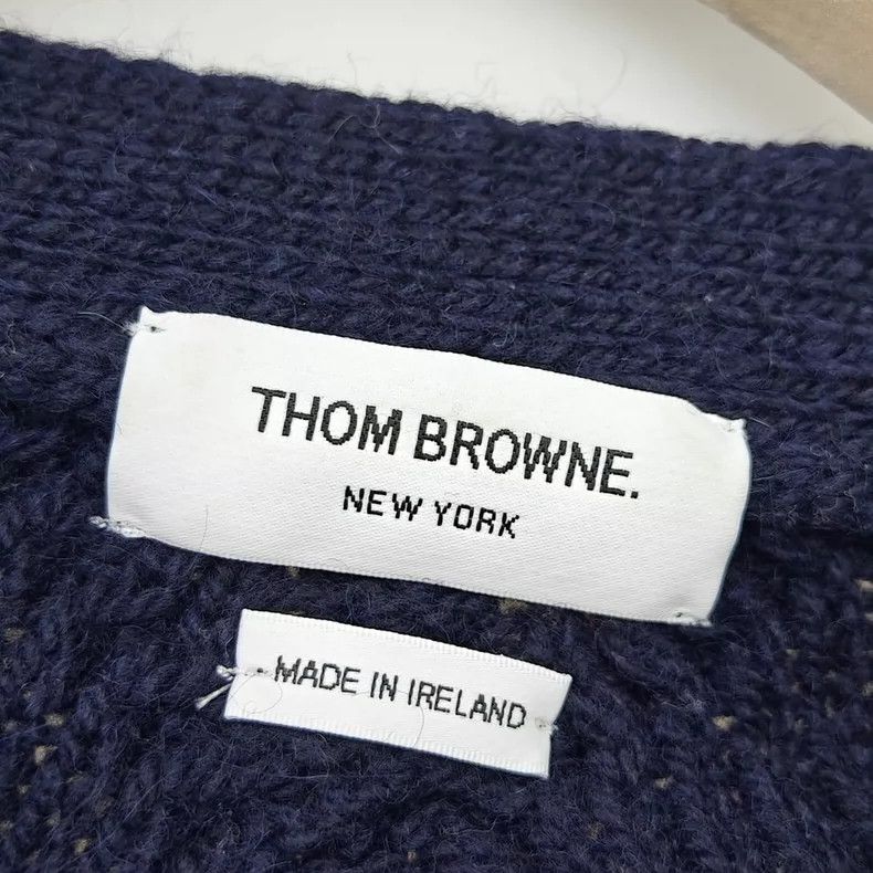 Thom Browne Thom Browne Blue striped wool sweater for the Navy Size US M / EU 48-50 / 2 - 3 Thumbnail