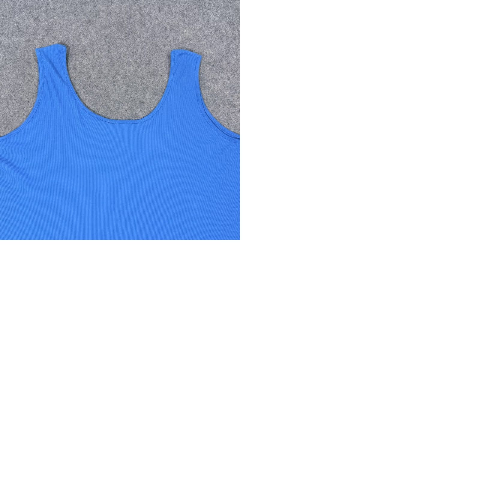 Vintage Woman Within Tank Top Shirt Sleeveless Plus 4X Blue Womens Beach Classic Casual Pullover Ribbed Stretch 31.5" Shirt Length Size XXL / US 16-18 / IT 52-54 - 10 Thumbnail
