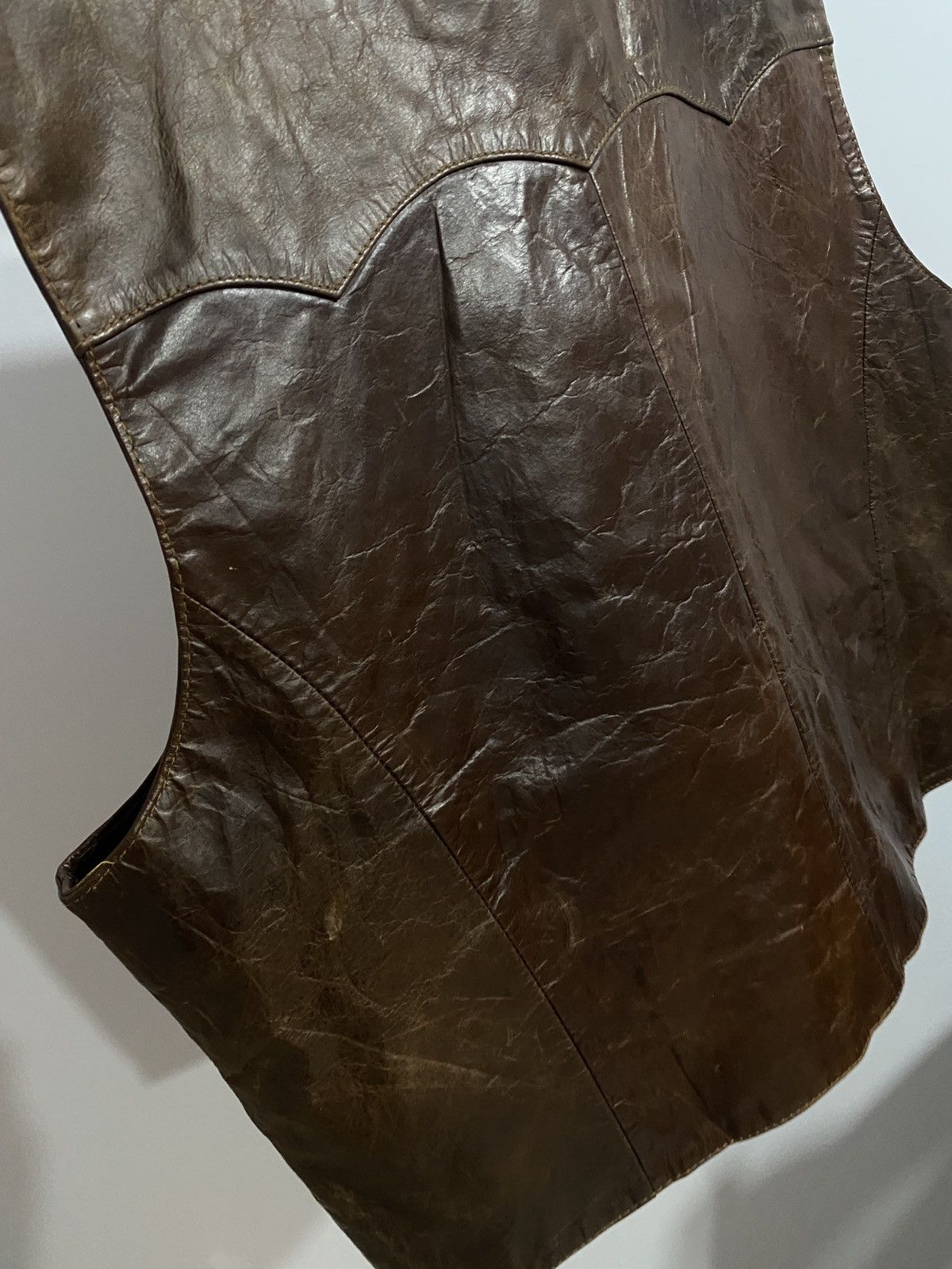Vintage Vintage leather cowboys Vest Size US L / EU 52-54 / 3 - 8 Thumbnail