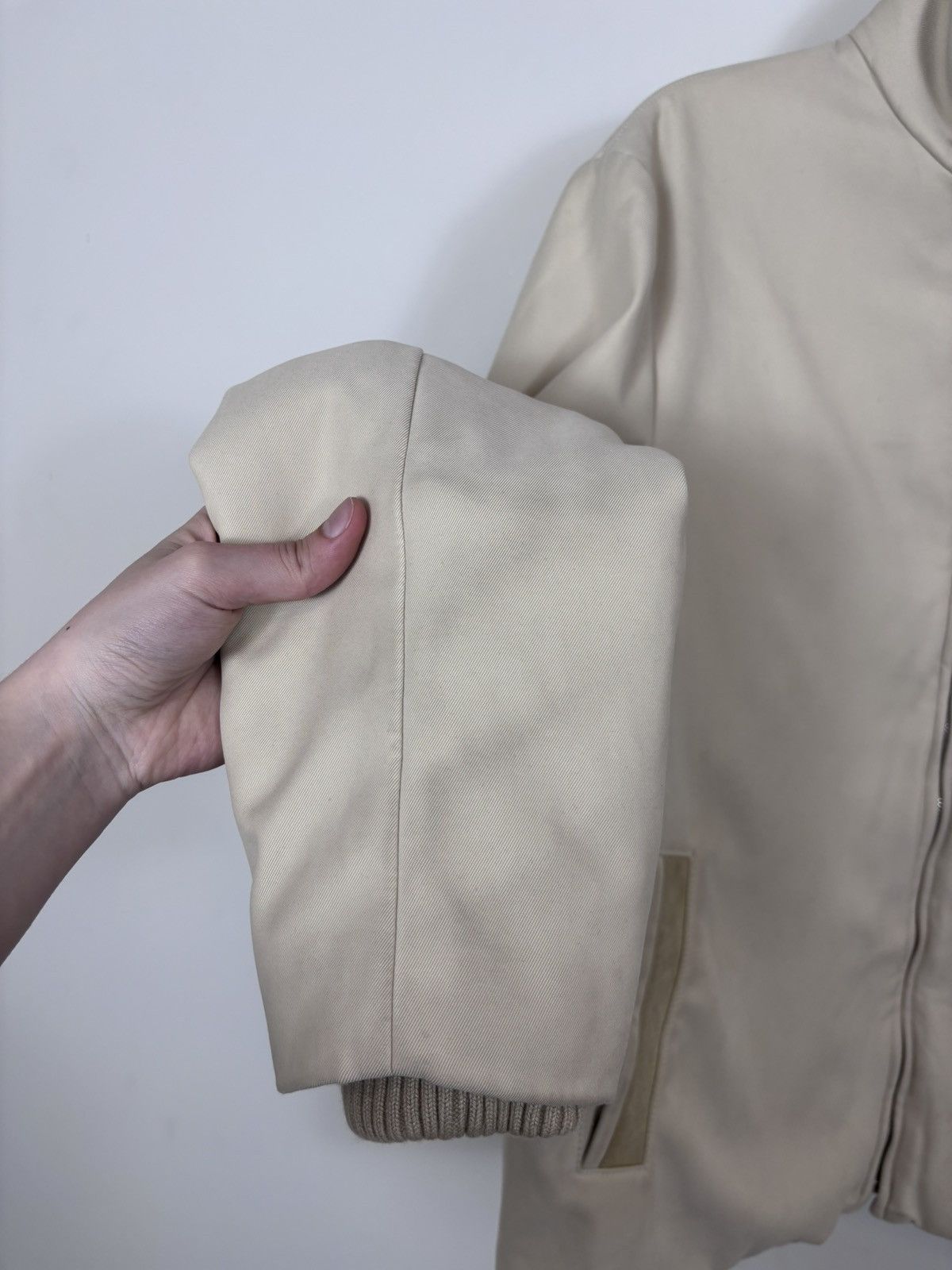 Alfred Dunhill Dunhill Men’s 2 in 1 Insulated Beige Collared Zip Up Jacket Size US M / EU 48-50 / 2 - 17 Thumbnail