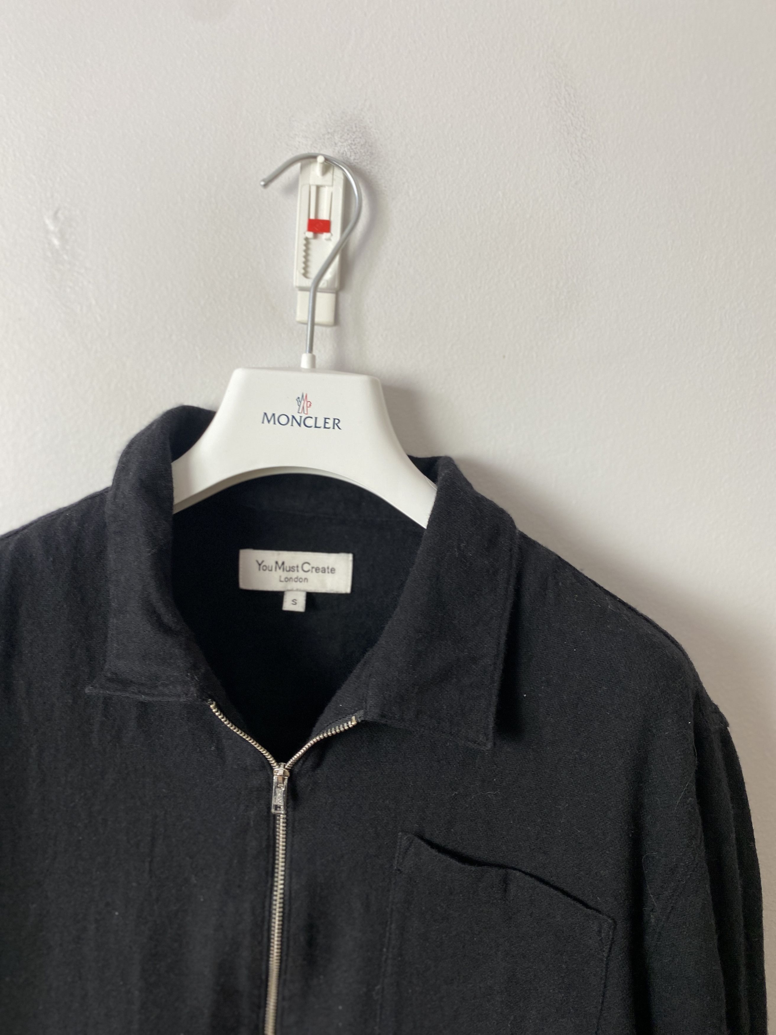 YMC You Must create cotton wool zip-up jacket overshirt