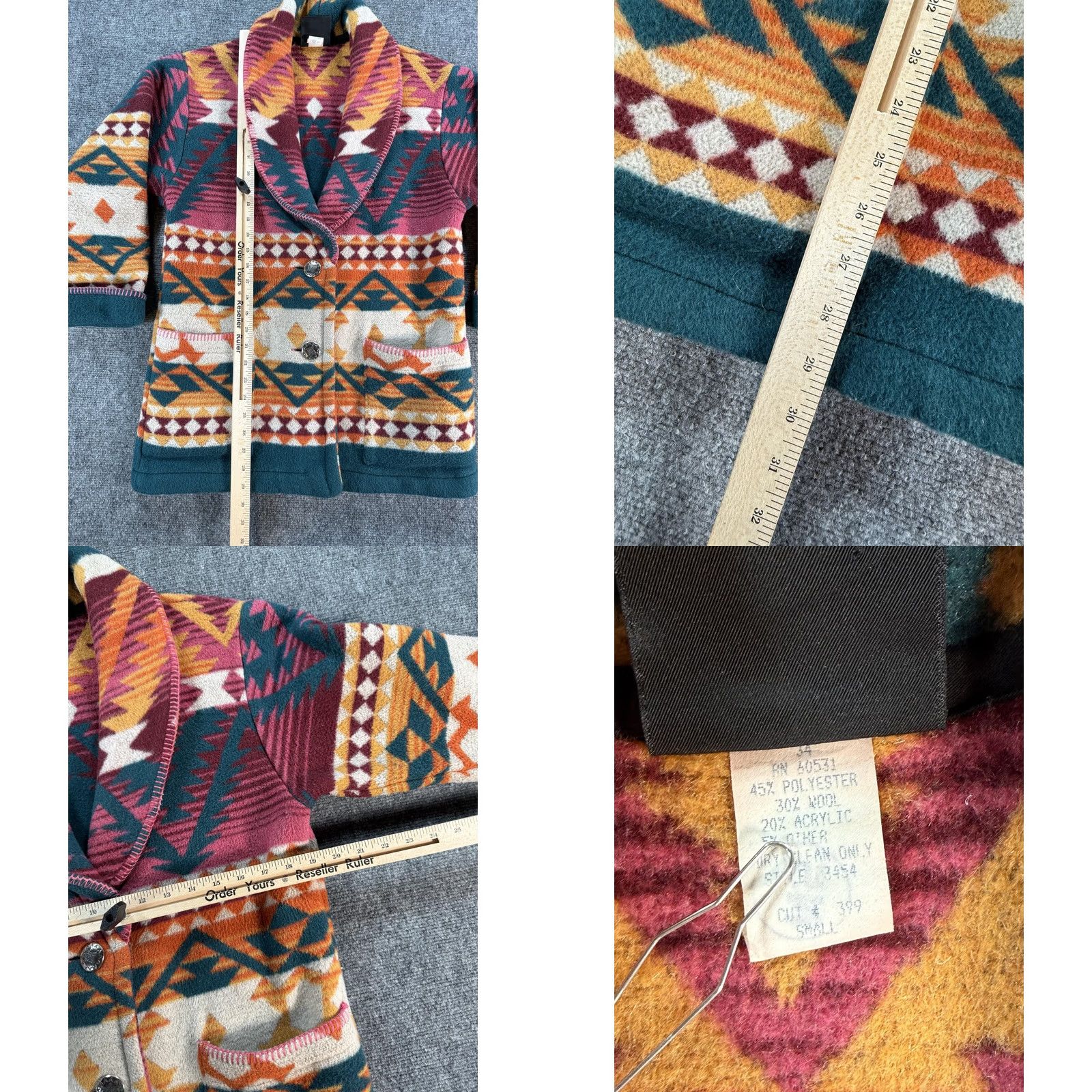 Vintage VINTAGE Circle T Sweater Mens Small Southwest Shawl Collar Cardigan 90s Size US S / EU 44-46 / 1 - 8 Thumbnail