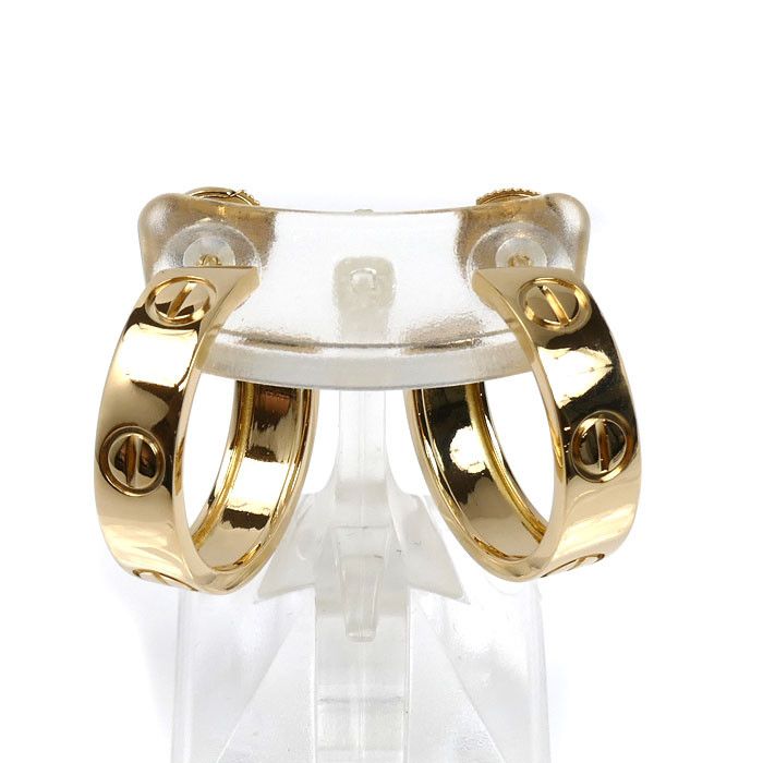 Cartier Cartier Cartier Love Au750 Earrings Precious Metal Earrings DUTY FREE for USA Size ONE SIZE - 1 Thumbnail