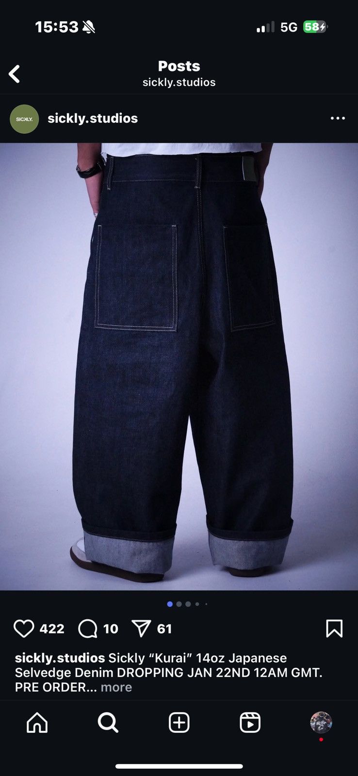 Other “Sickly” 14 oz Japanese Selvedge Denim Size US 31 - 1 Thumbnail