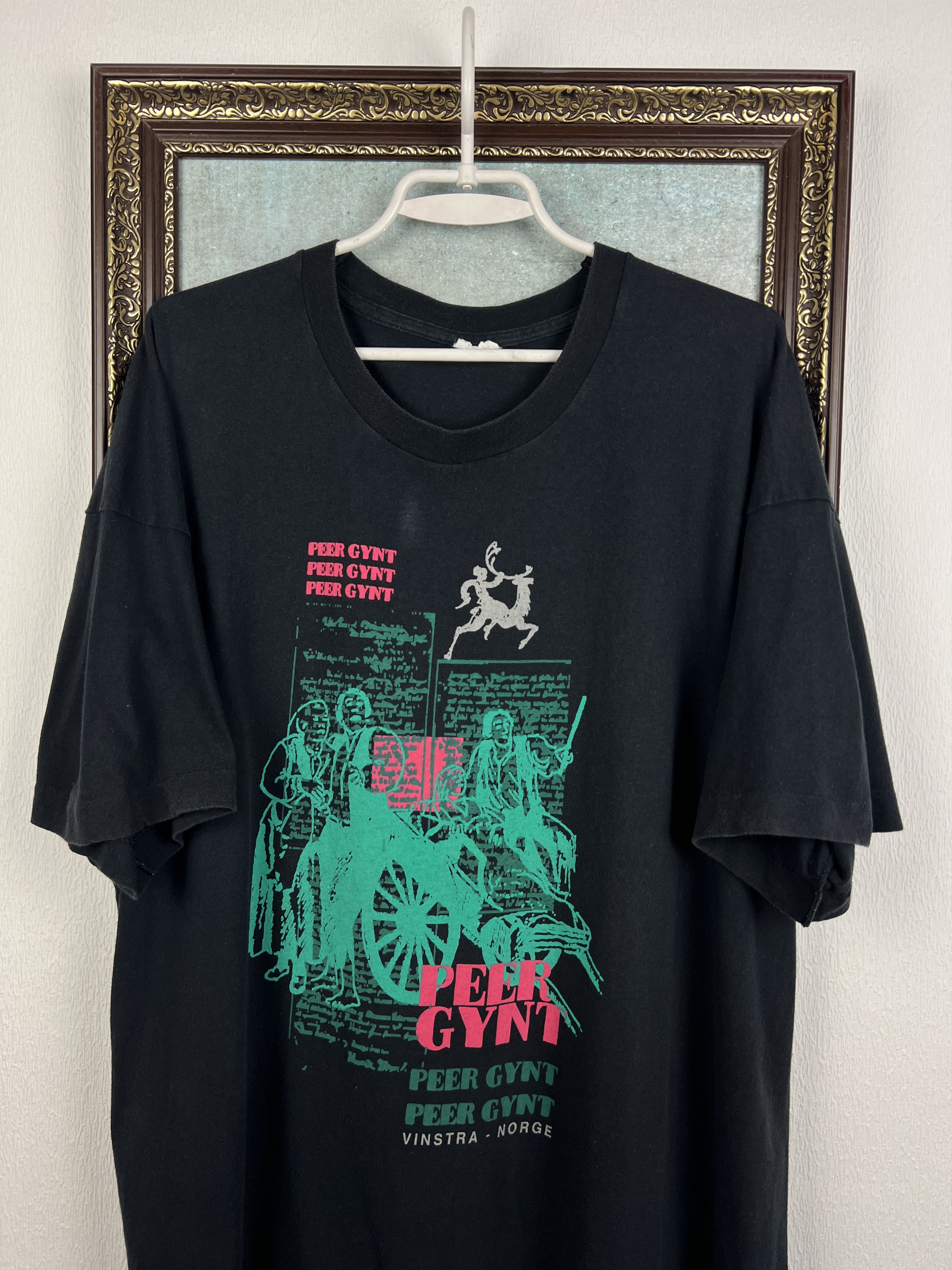 Vintage Vintage 90's Peer Gynt Over Print Shirt Big Logo Jersey Tee Size US XXL / EU 58 / 5 - 2 Thumbnail