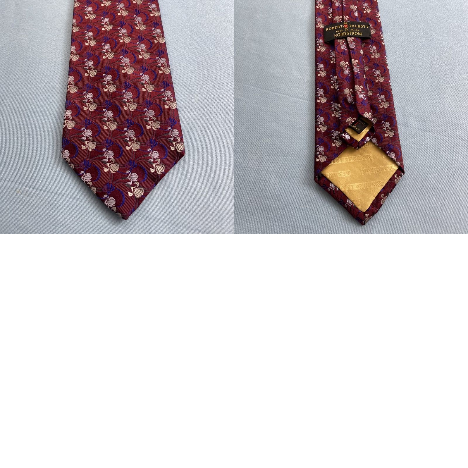 Robert Talbott VINTAGE Robert Talbott Best of Class Medallion Tie 100% Silk Made USA Red Blue Geometric Classic 57"-60" Men's Tie Size ONE SIZE - 11 Thumbnail
