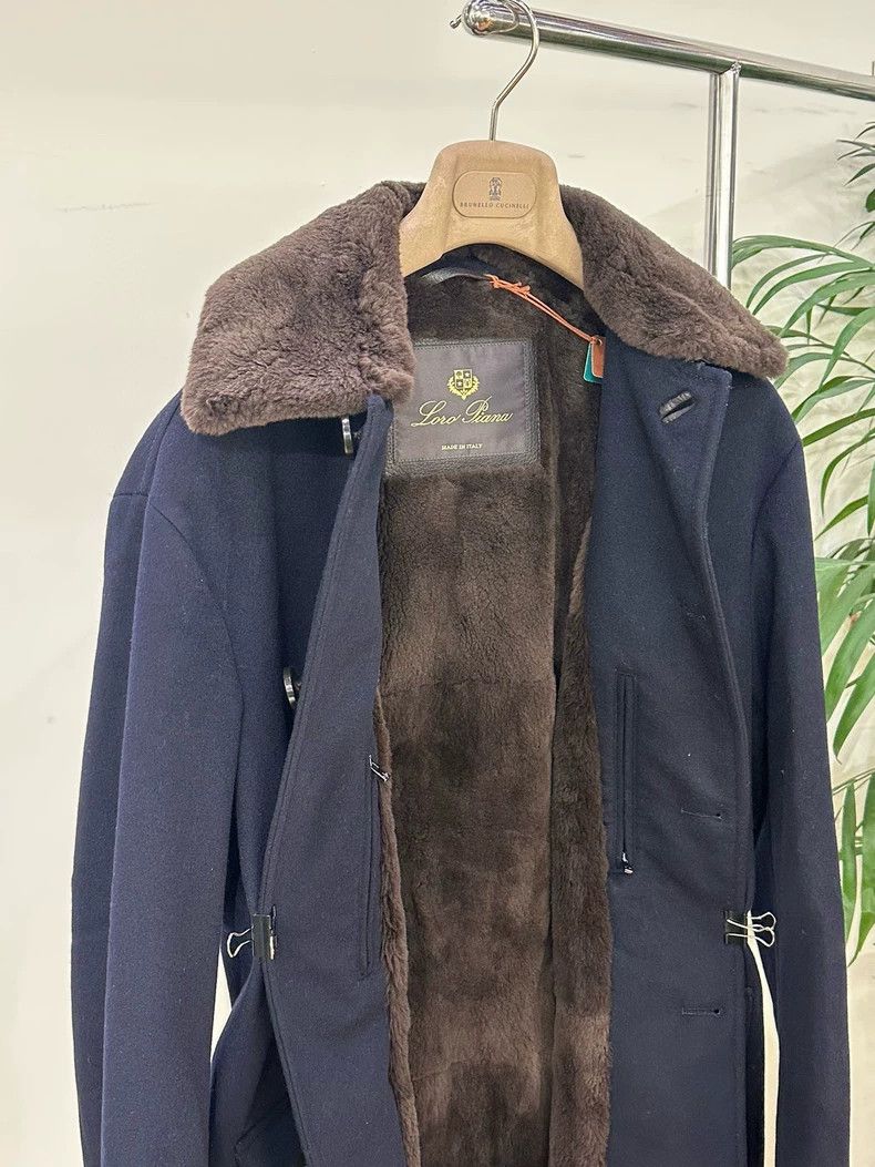 Loro Piana LORO PIANA Men's suede beaver fur cashmere jacket Size US XS / EU 42 / 0 - 8 Thumbnail