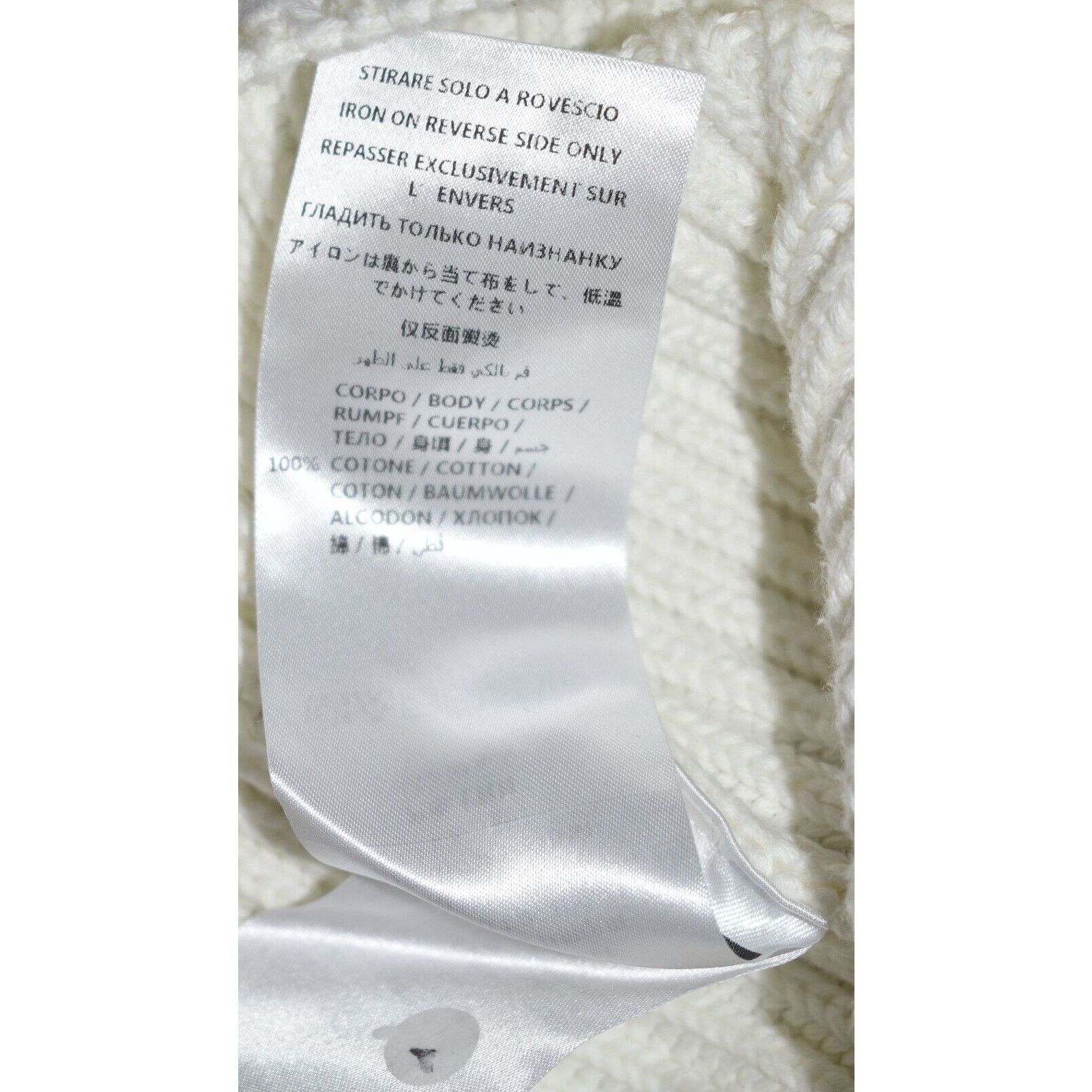 Alexander McQueen B5 NEW MCQ BY ALEXANDER MCQUEEN Cotton Ivory Sweaterz S $490 Size S / US 4 / IT 40 - 7 Thumbnail