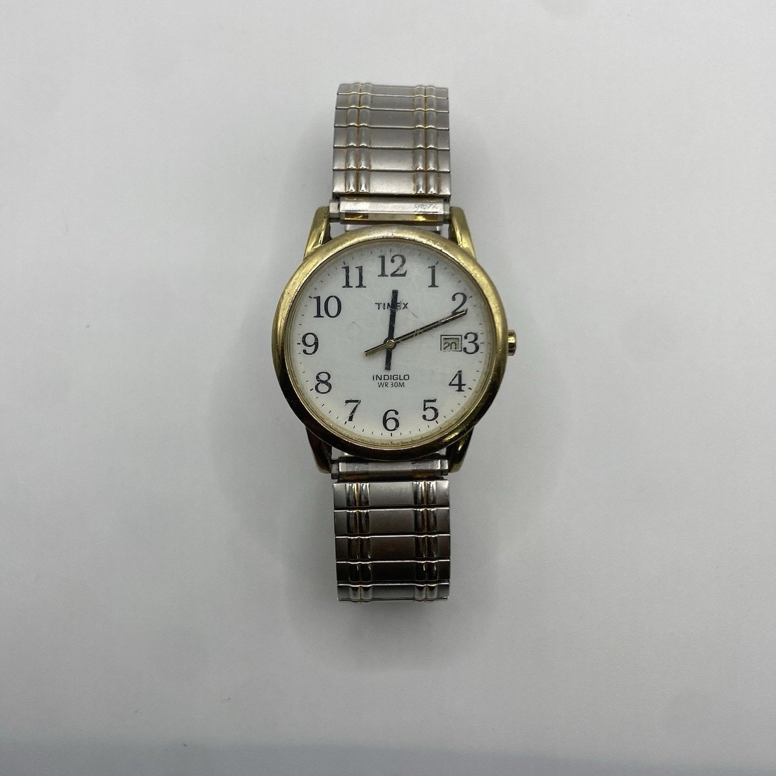 Timex Timex Watch Men Indiglo 35mm Silver Gold Two Tone Untested Size ONE SIZE - 1 Thumbnail