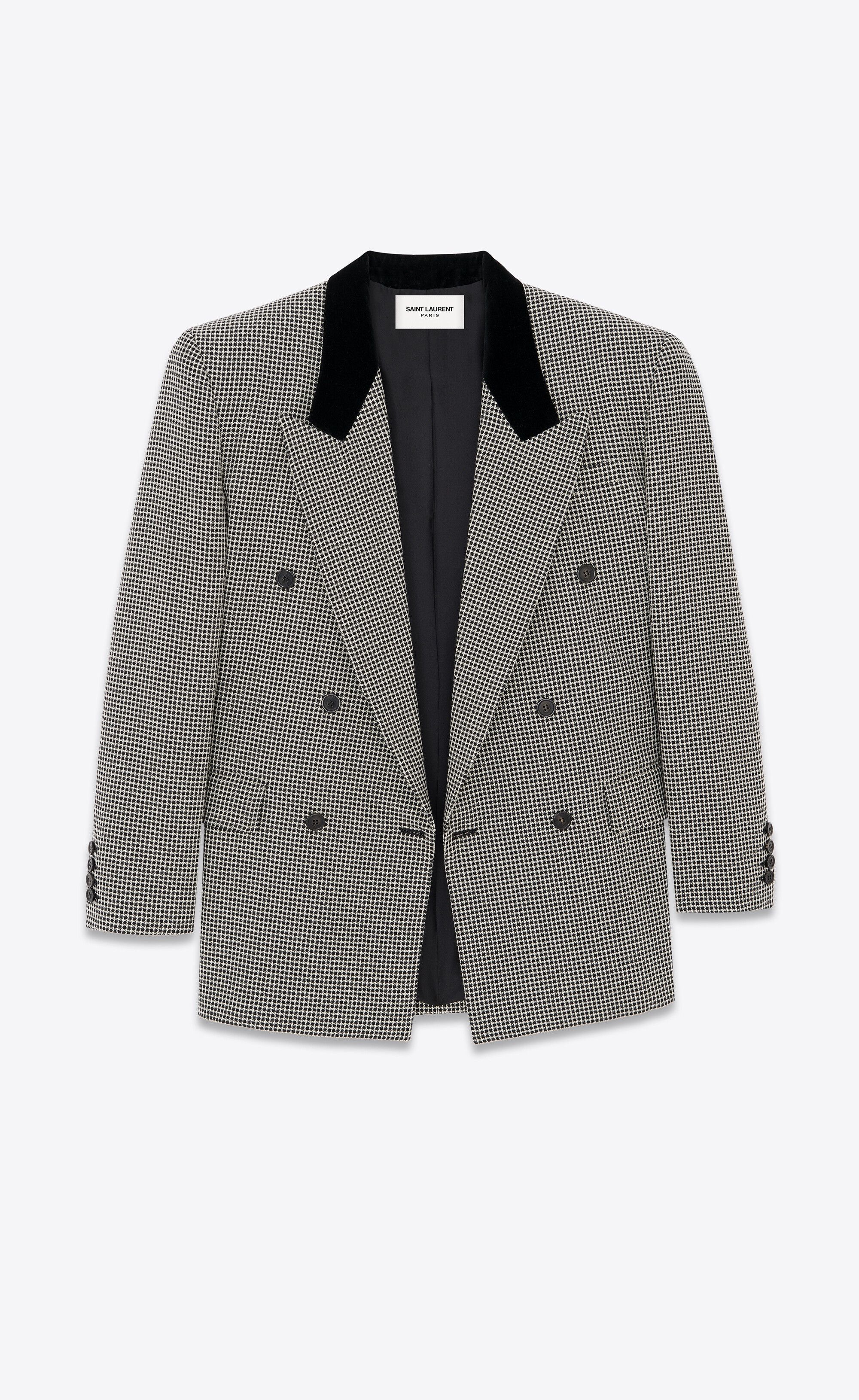 Saint Laurent Paris o1bcso1str1224 Oversized Chesterfield Jacket in Grey Size XL / US 12-14 / IT 48-50 - 1 Thumbnail