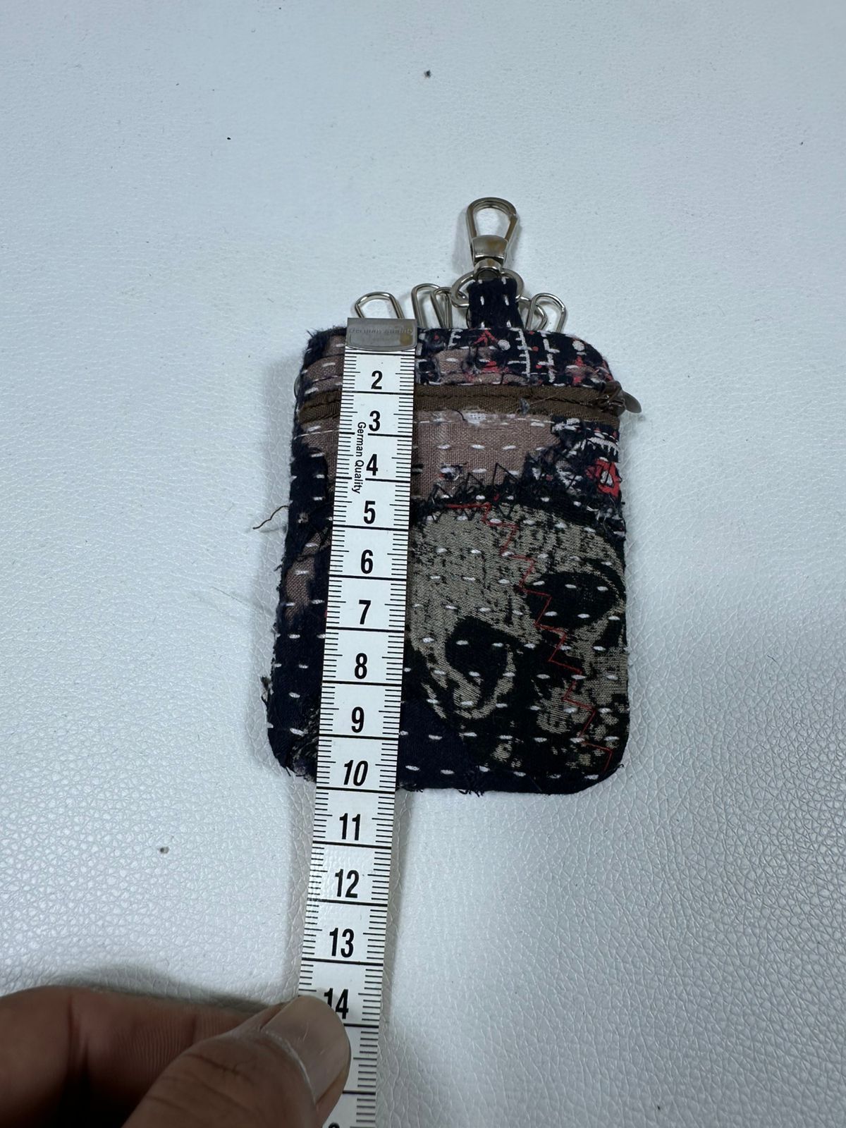 Handmade Custom Made Distressed Paisley Patchwork Boro Keychain Size ONE SIZE - 9 Thumbnail